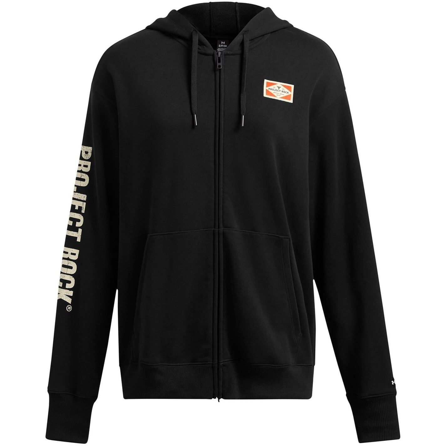 Under Armour Solid Patterned Hooded Full Zipper Ribbed Cuff Sweat Jacket