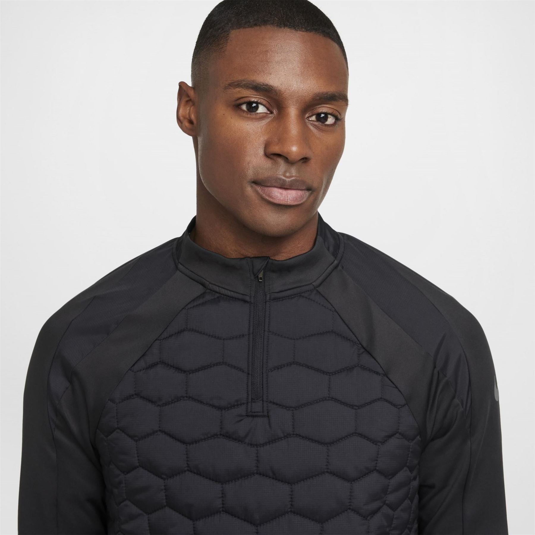Nike Zip Neck Raglan Sleeve Slim Fit Drill Top