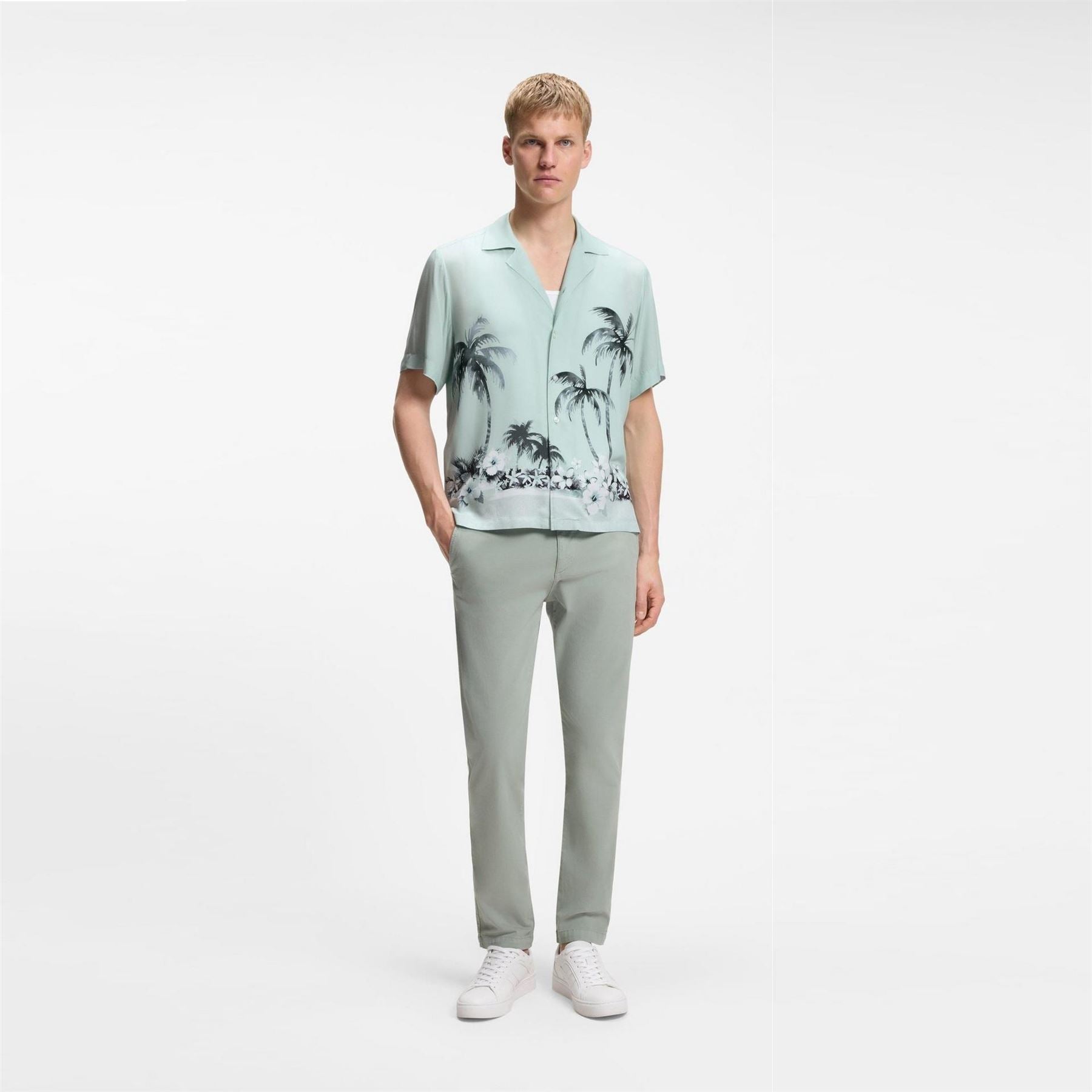 Boss Patterned Short Sleeve Shirt