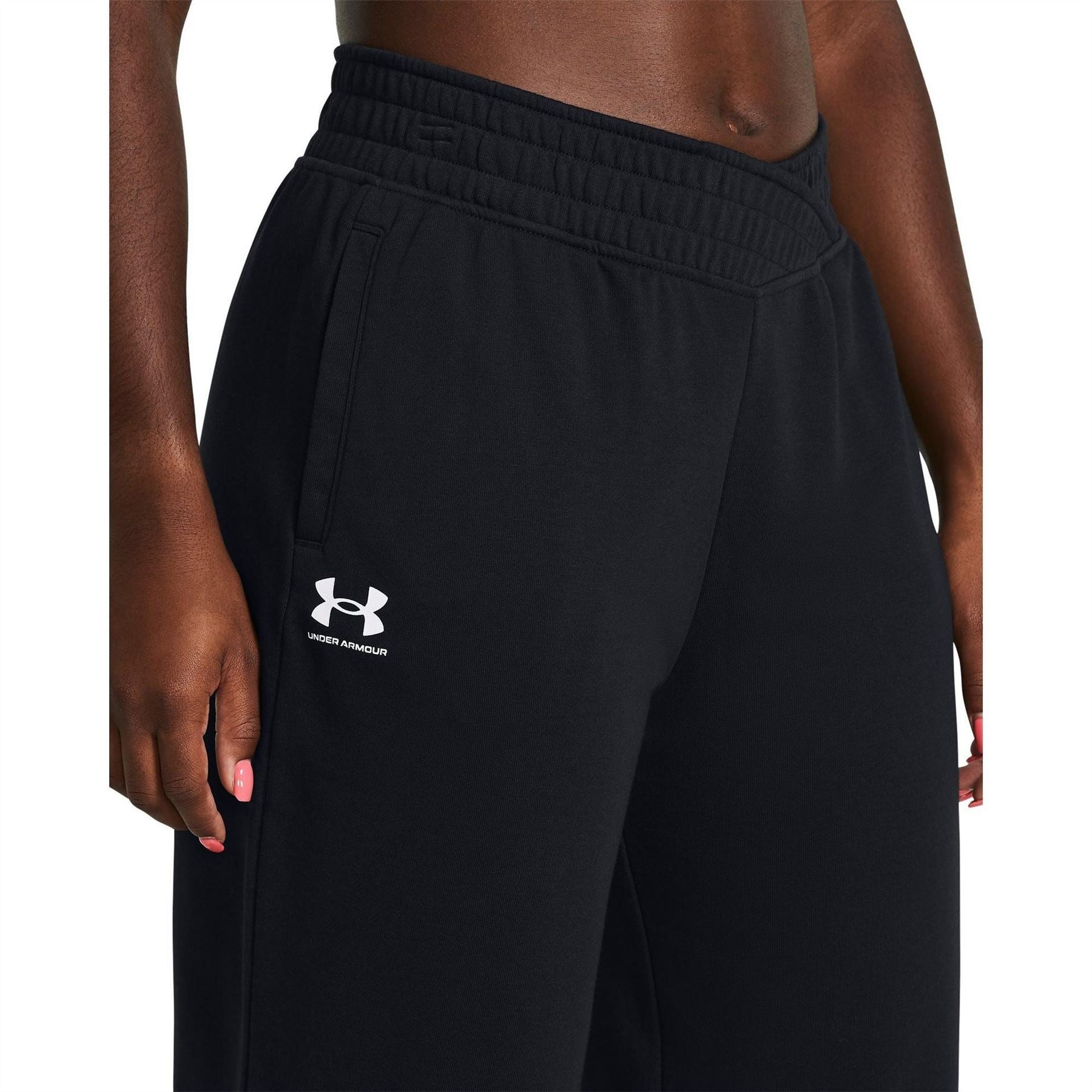 Under Armour Womens Armour Ua Rival Terry Crop Wide Leg Tracksuit Bottom