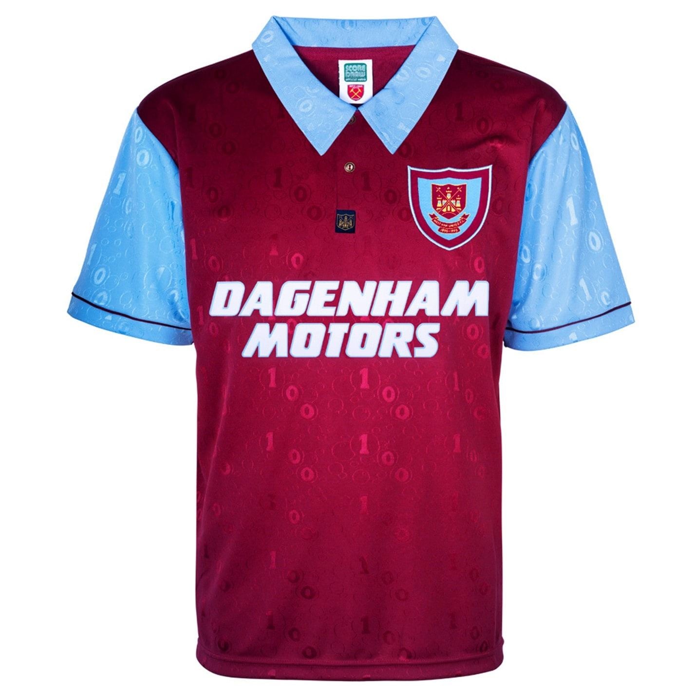 Score Draw West Ham United Home Centenary Shirt 1995 Adults