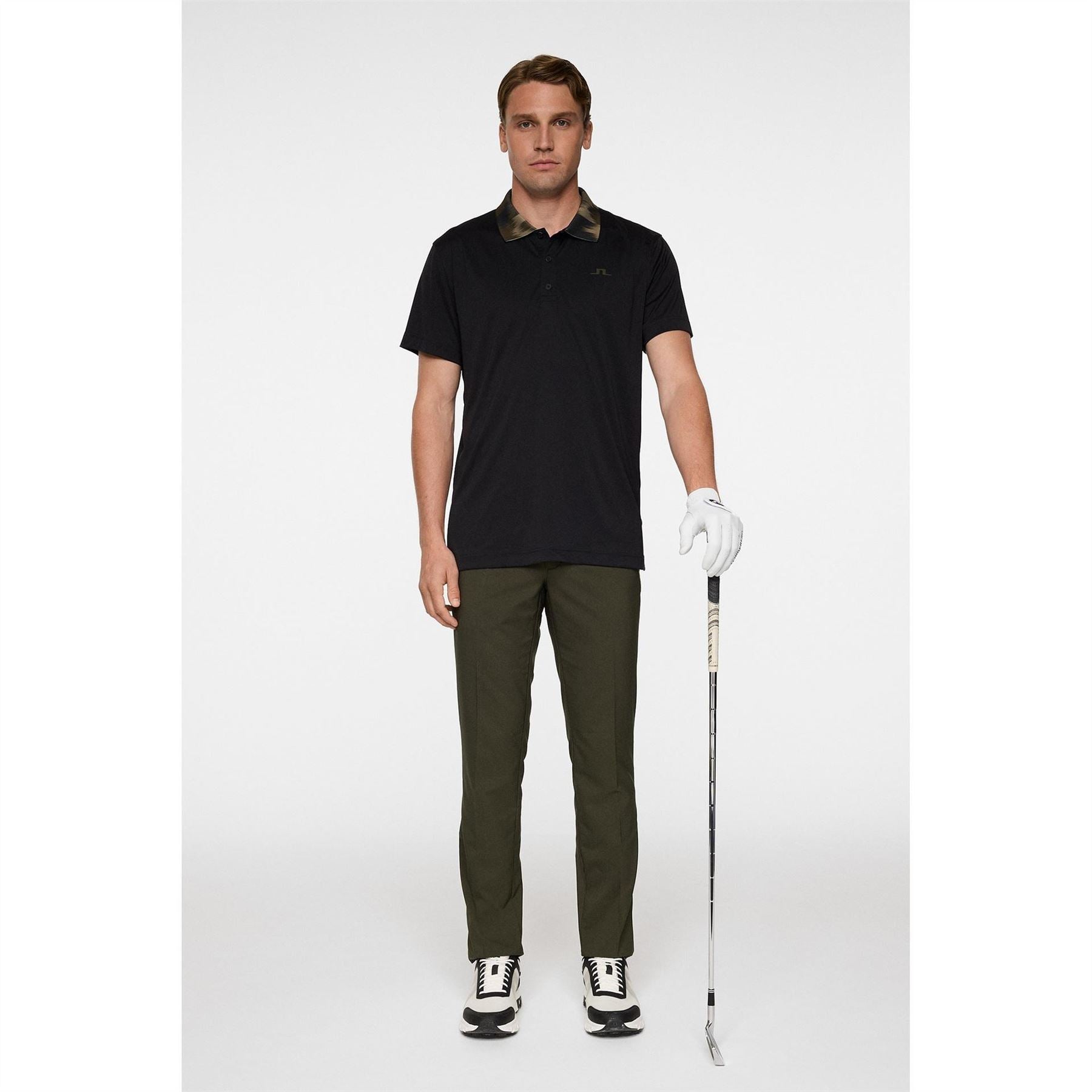 J Lindeberg Golf Collared Neck Short Sleeve Polo Shirt