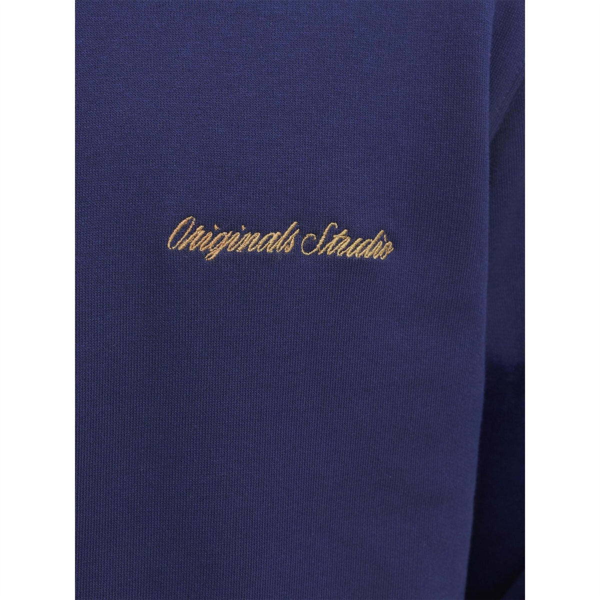 Jack and Jones Jornorrebro Embroidered Cotton Quarter Zip Sweatshirt