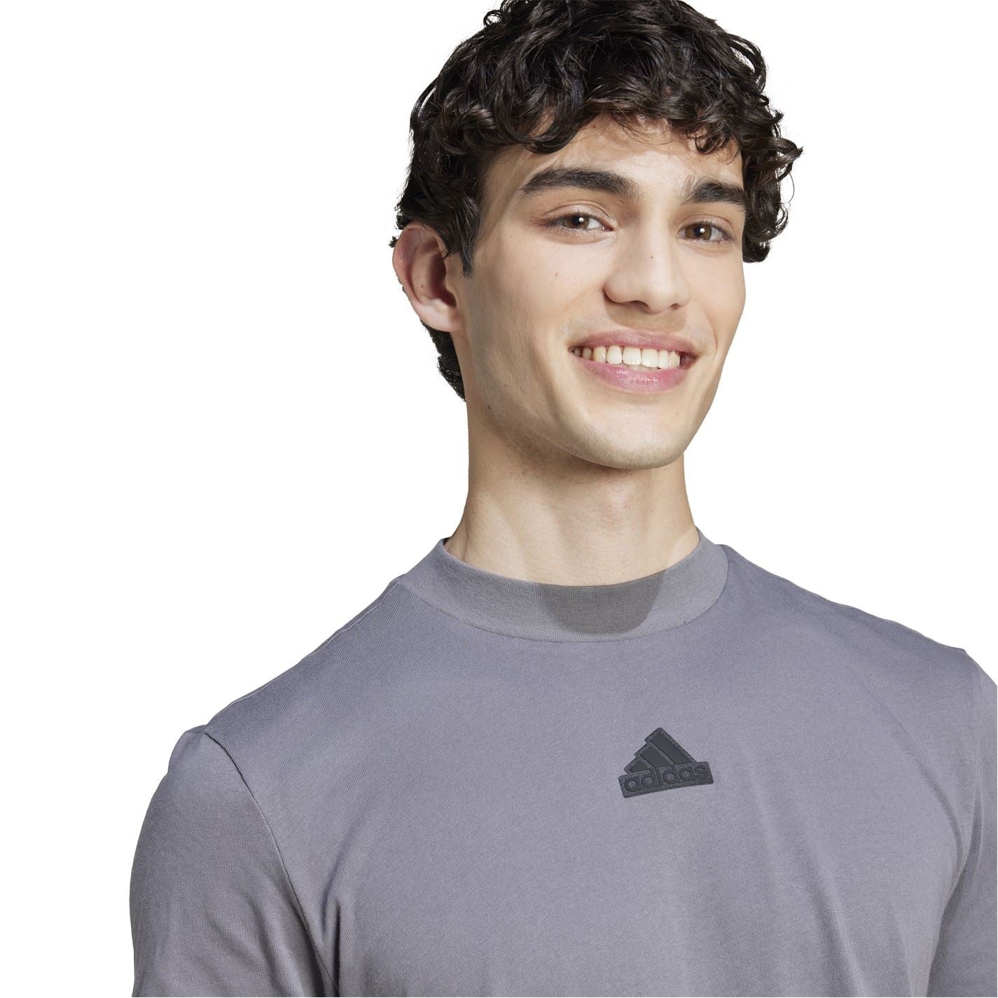 adidas Crew Neck Short Sleeve Jersey T-Shirt with Side Stripes