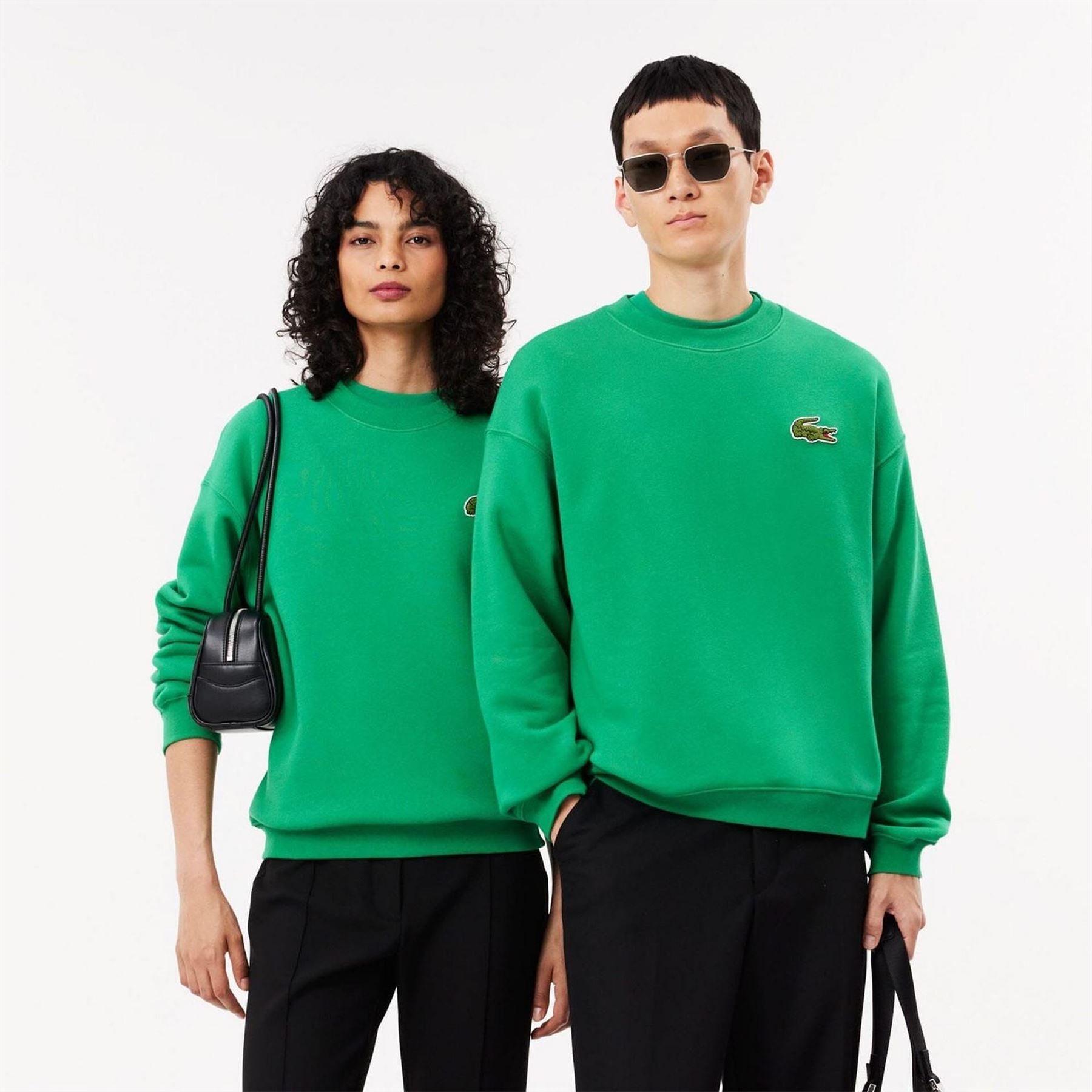 Lacoste Fit Badge Accent Fleece Sweatshirt