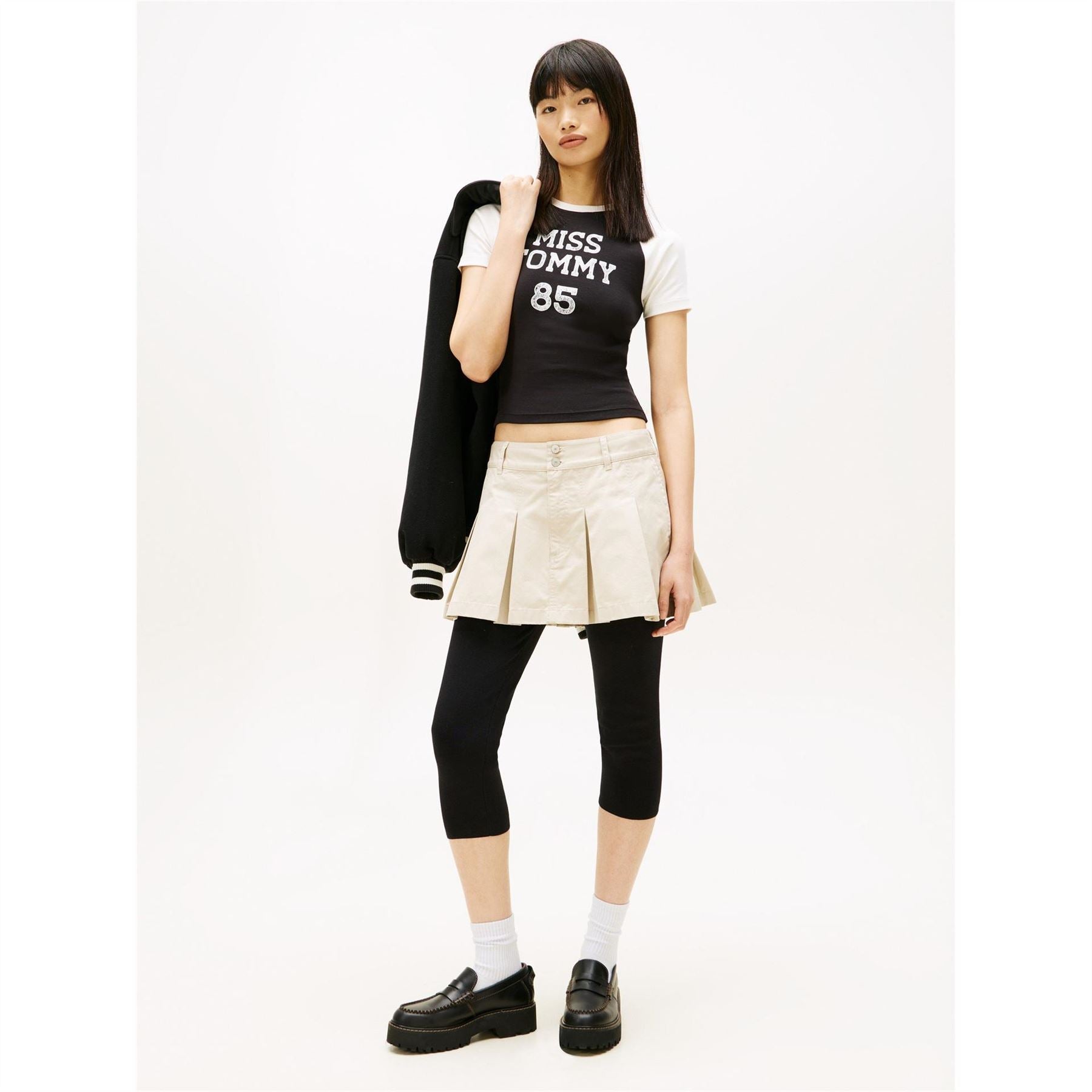 Tommy Jeans Lettering Crew Neck Raglan Sleeve Baseball T-Shirt
