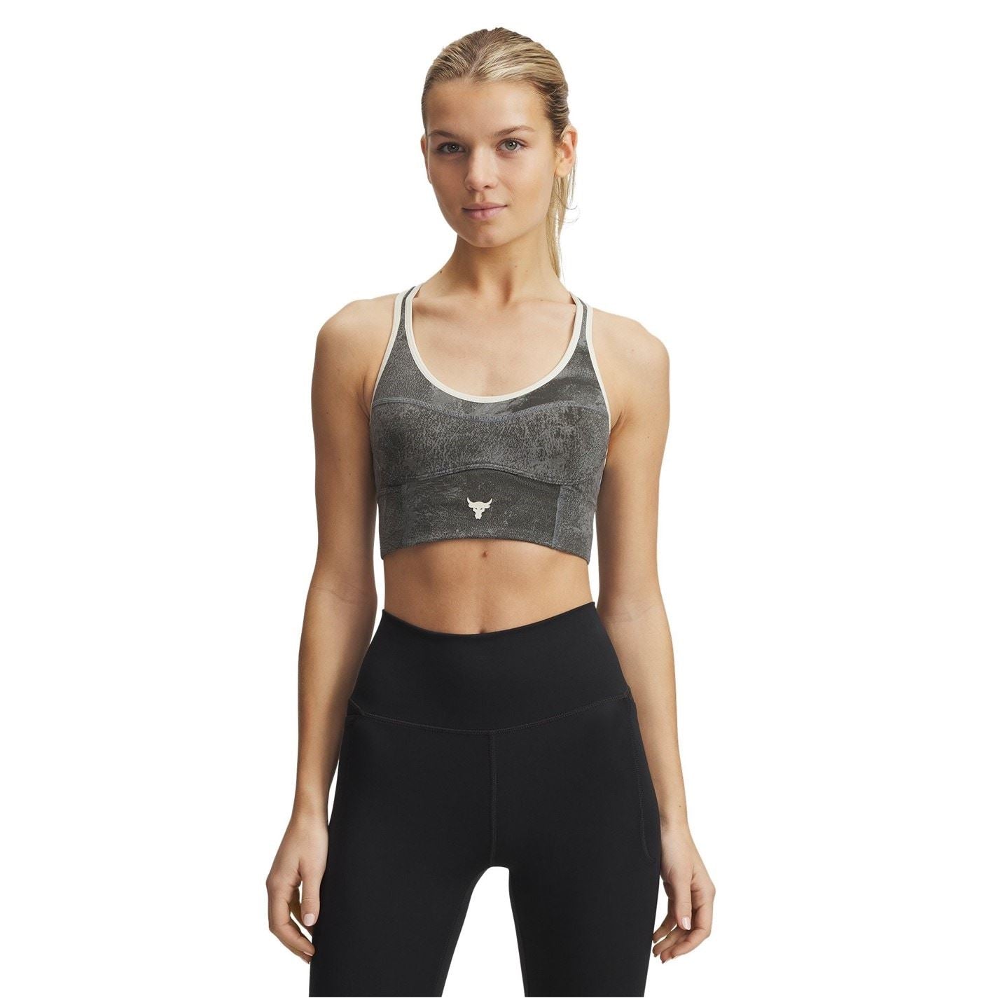 Under Armour Womens Armour Pjt Rck Lg Ll Infty Pt Bra Medium Impact Sports