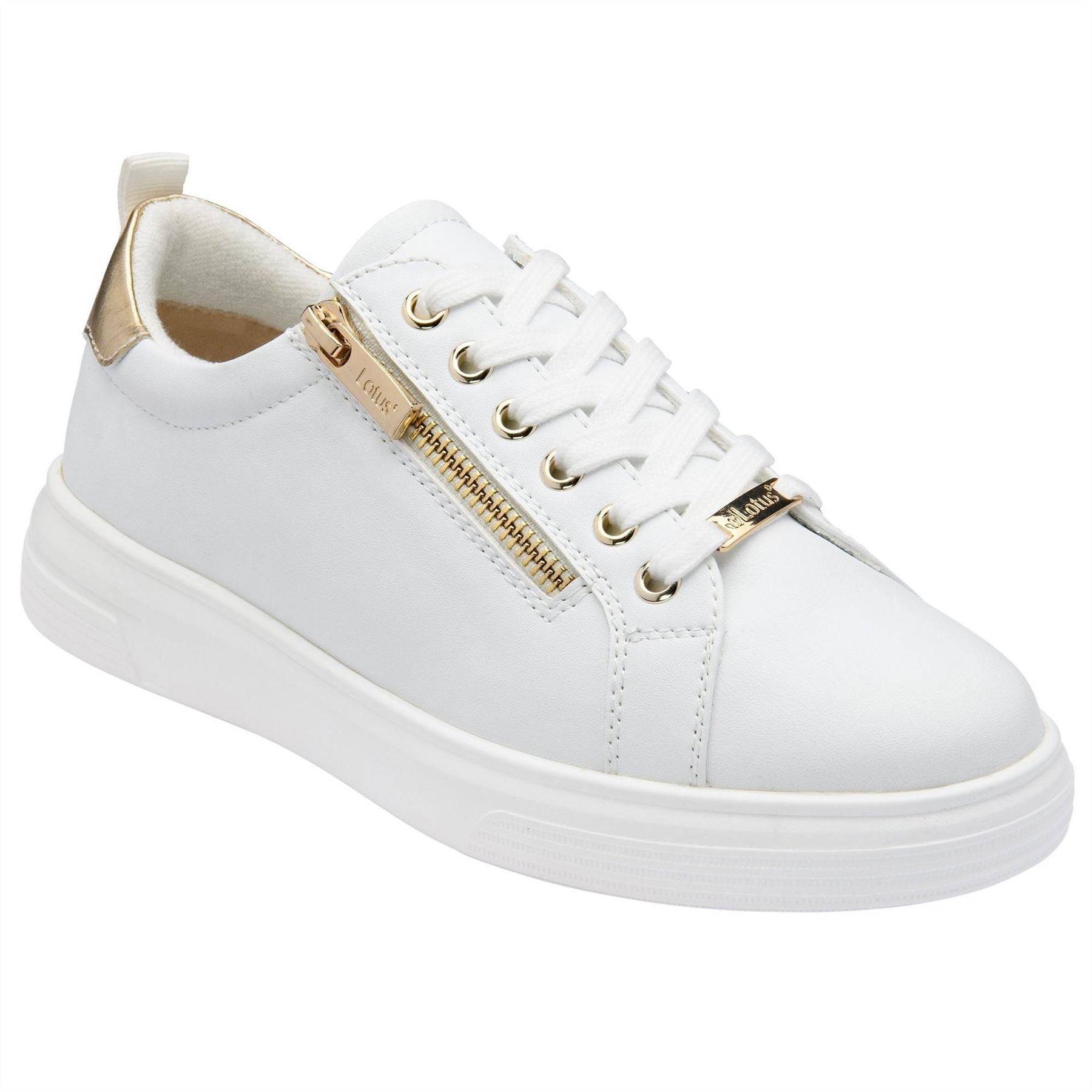 Lotus Shoes Alessia Low Top Sneakers with Lace-Up