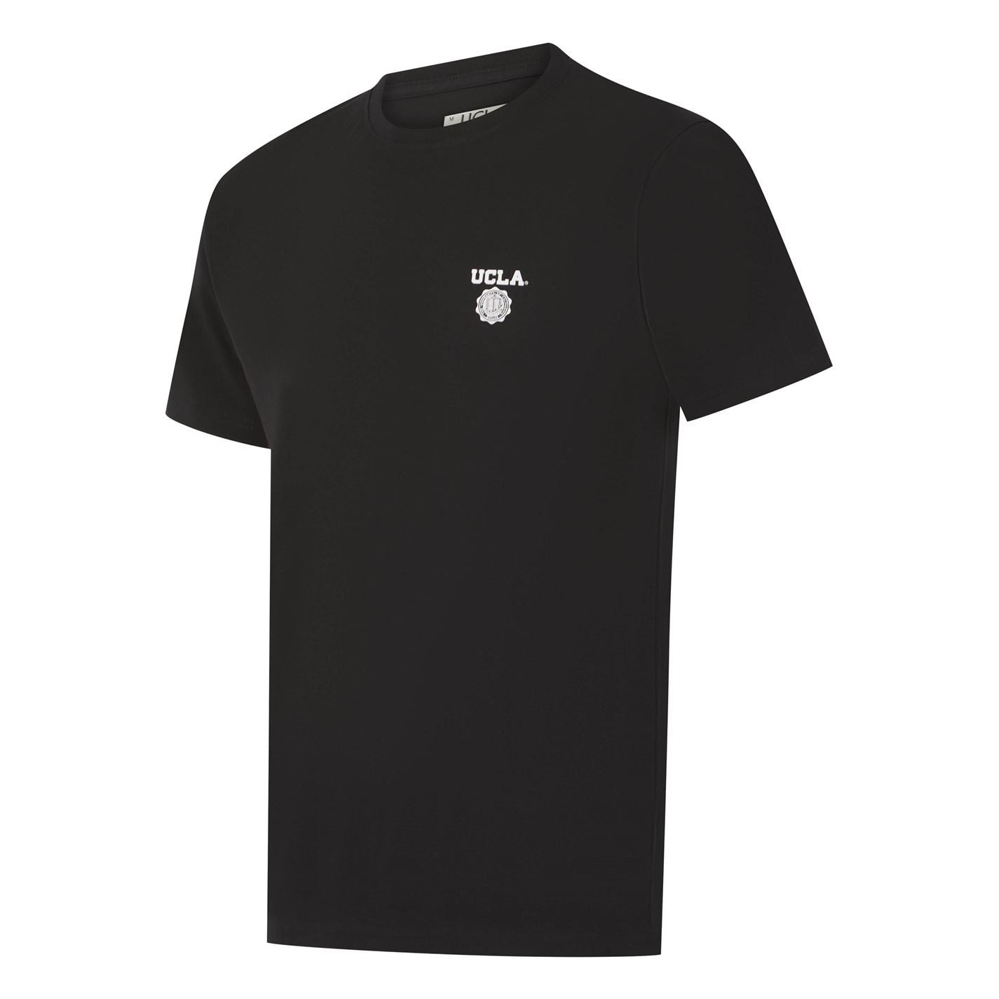 UCLA Logo Print Embroidered Regular Fit Short Sleeve Crew Neck T-Shirt