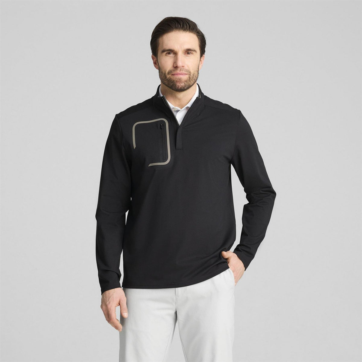 Puma Tech Chest Pocket Funnel Neck Long Sleeve Sweater