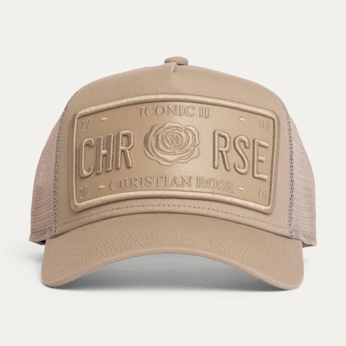 Christian Rose Iconic Ii Plate Trucker Cap