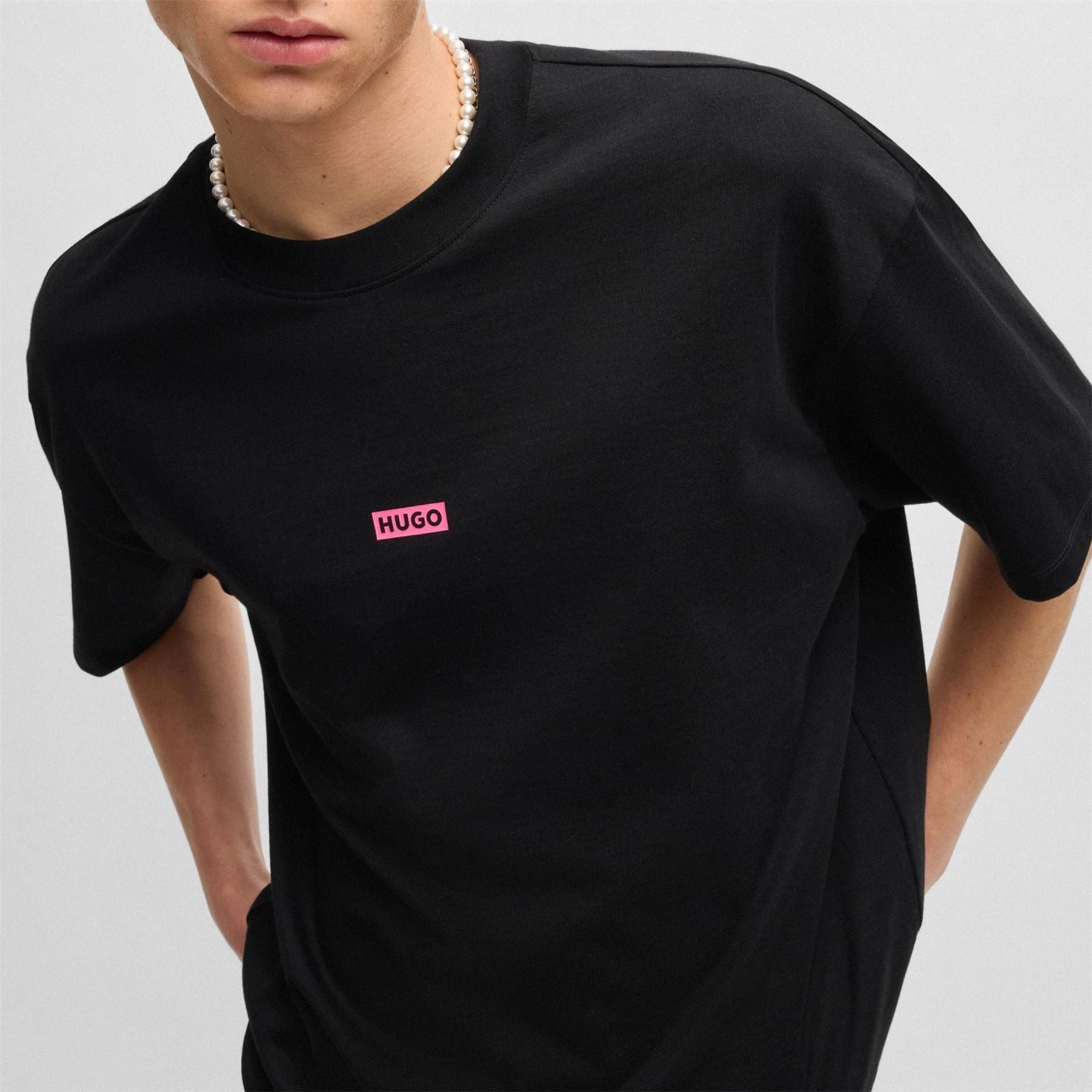 Hugo HUGO Printed Logo Back T Shirt with MCMXCIII text   Regular Fit