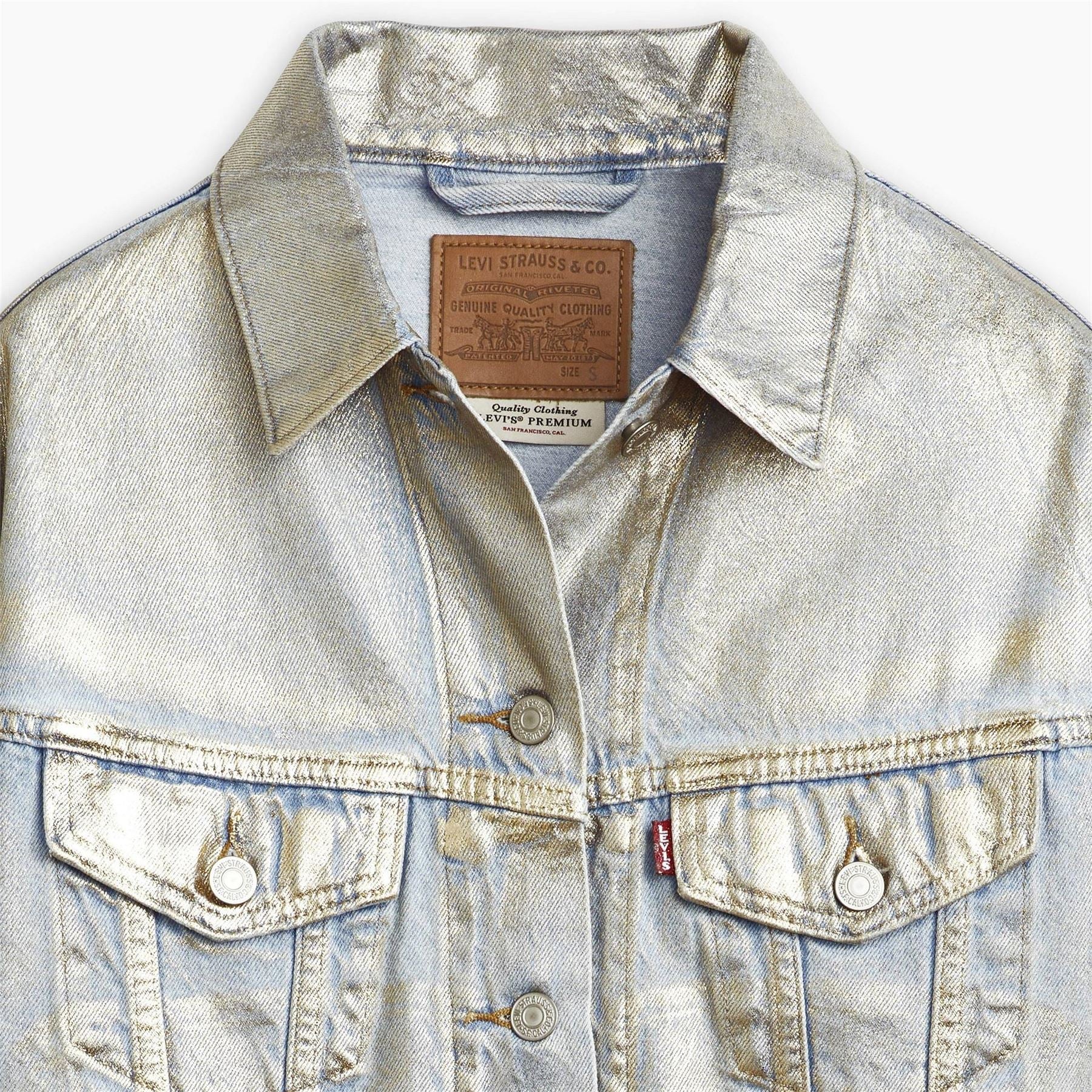 Levis Levis Shrunken No Pleat Optical Denim Jacket