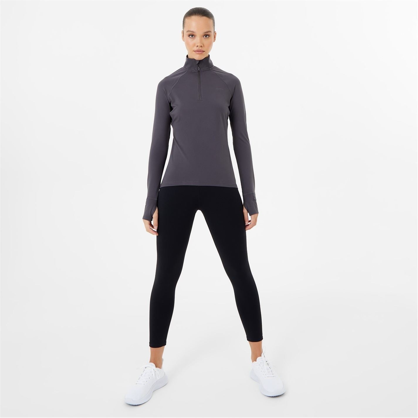 USA Pro Womens Long Sleeve Quarter Zip Top