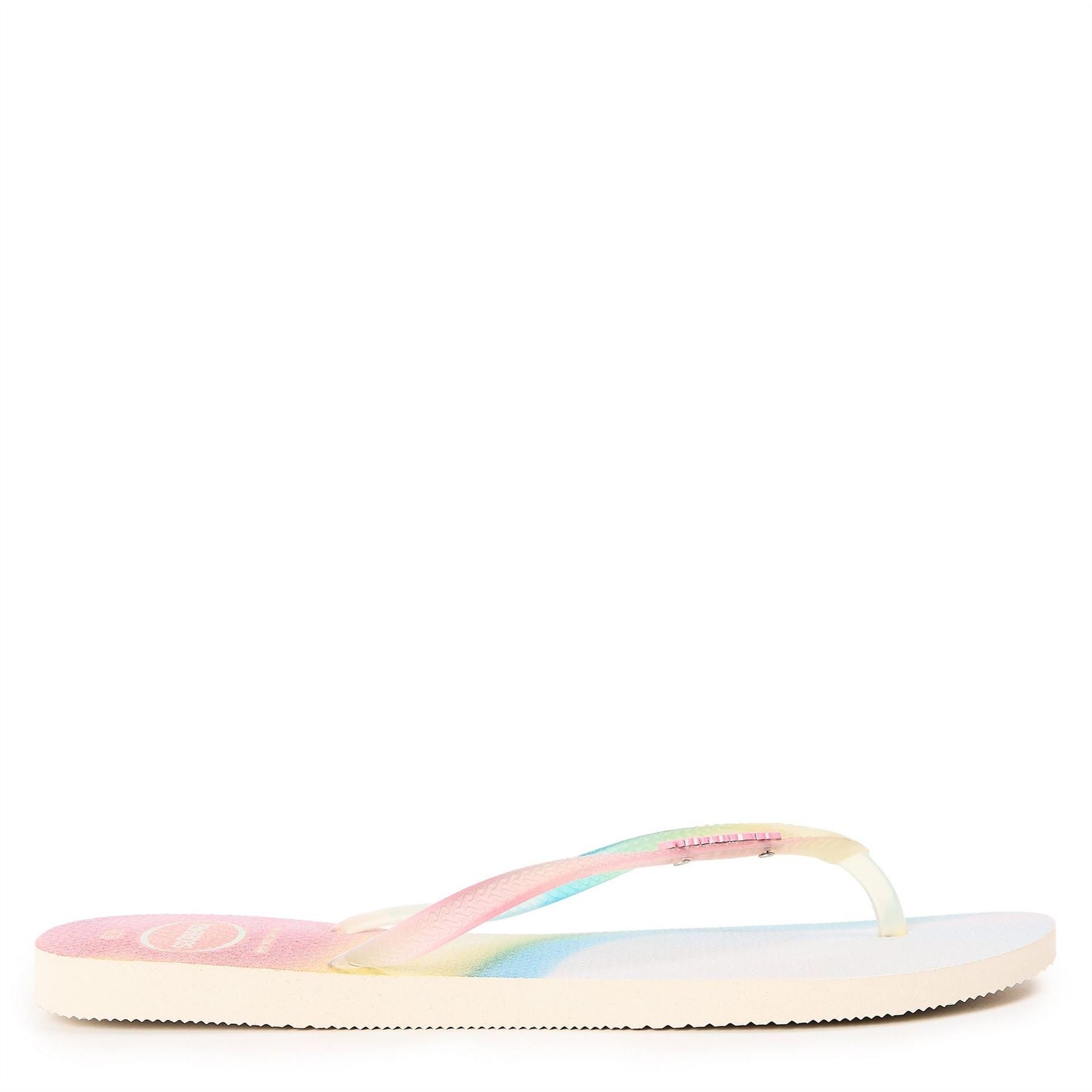 Havaianas Womens Hav. Slim Metallic Rainbow Beige 41 Flip Flops