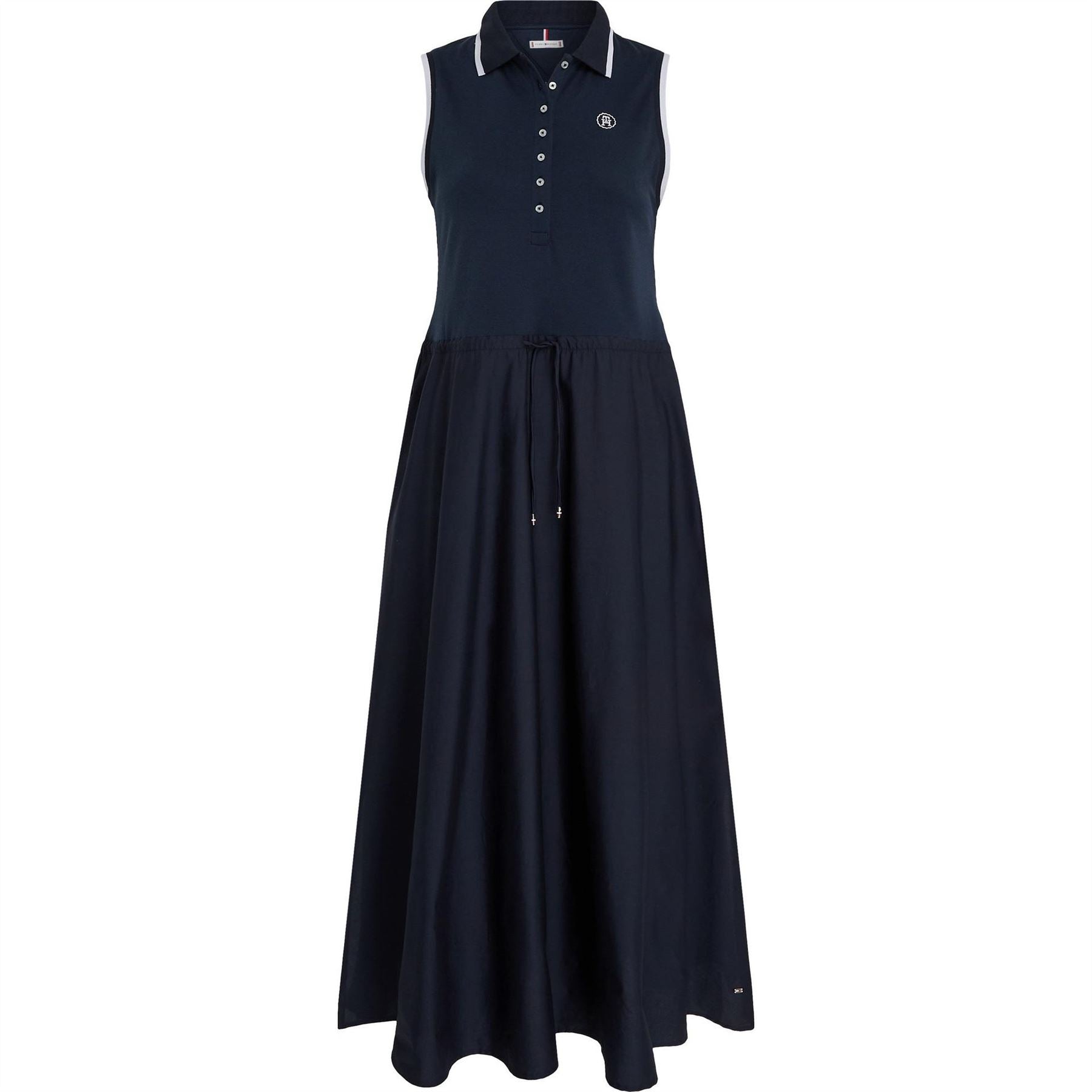 Tommy Hilfiger Polo Neck Maxi T-Shirt dress