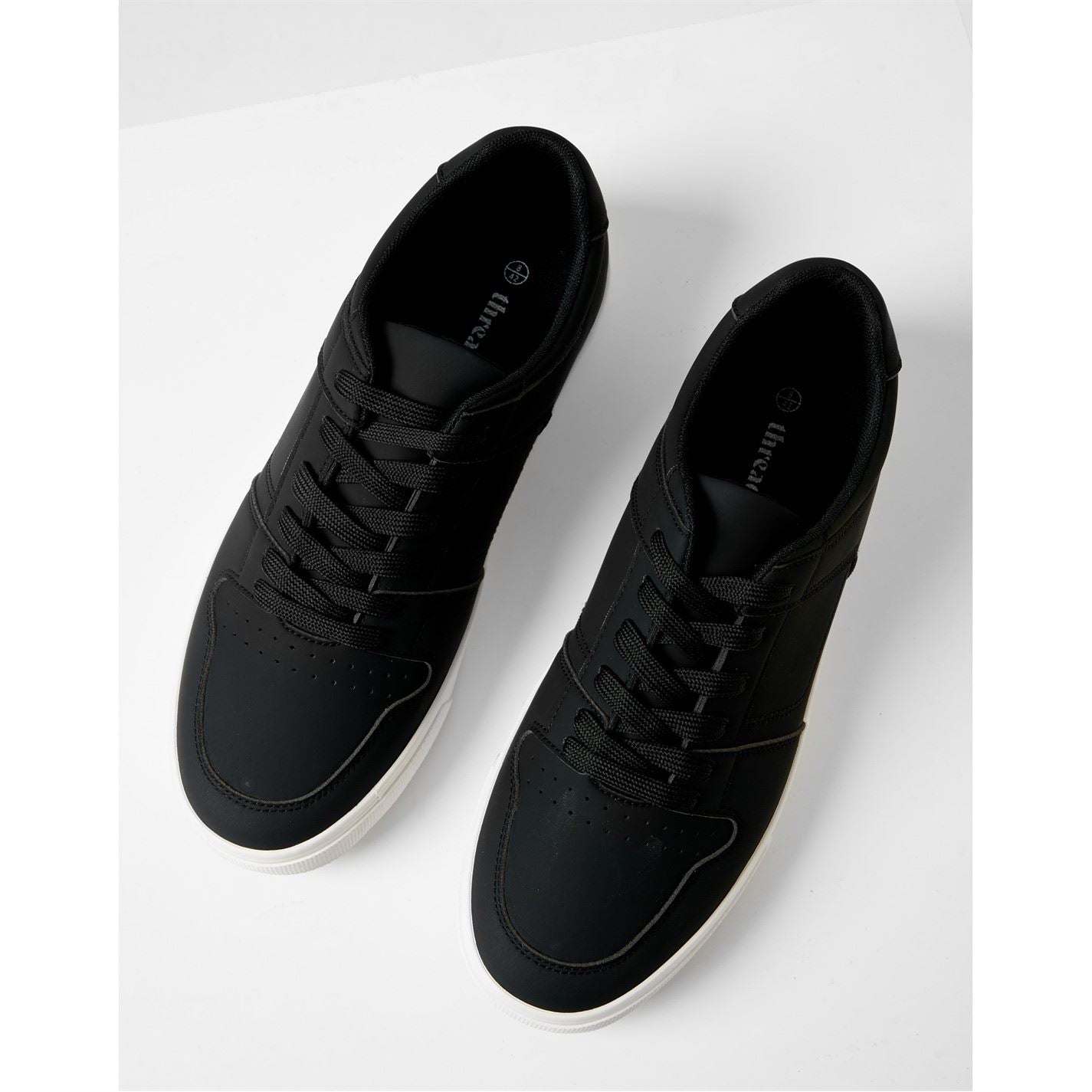 Threadbare Austin Stitch Detailed Court Trainers