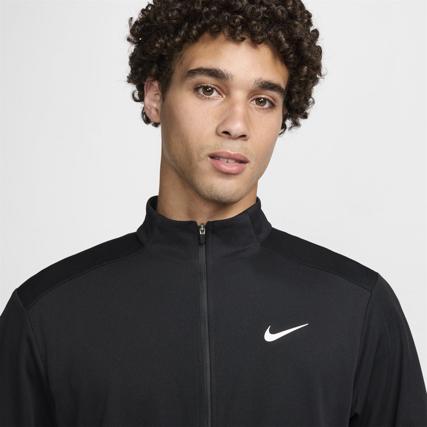 Nike Mock Neck Ribbed Cuff Performance Jacket