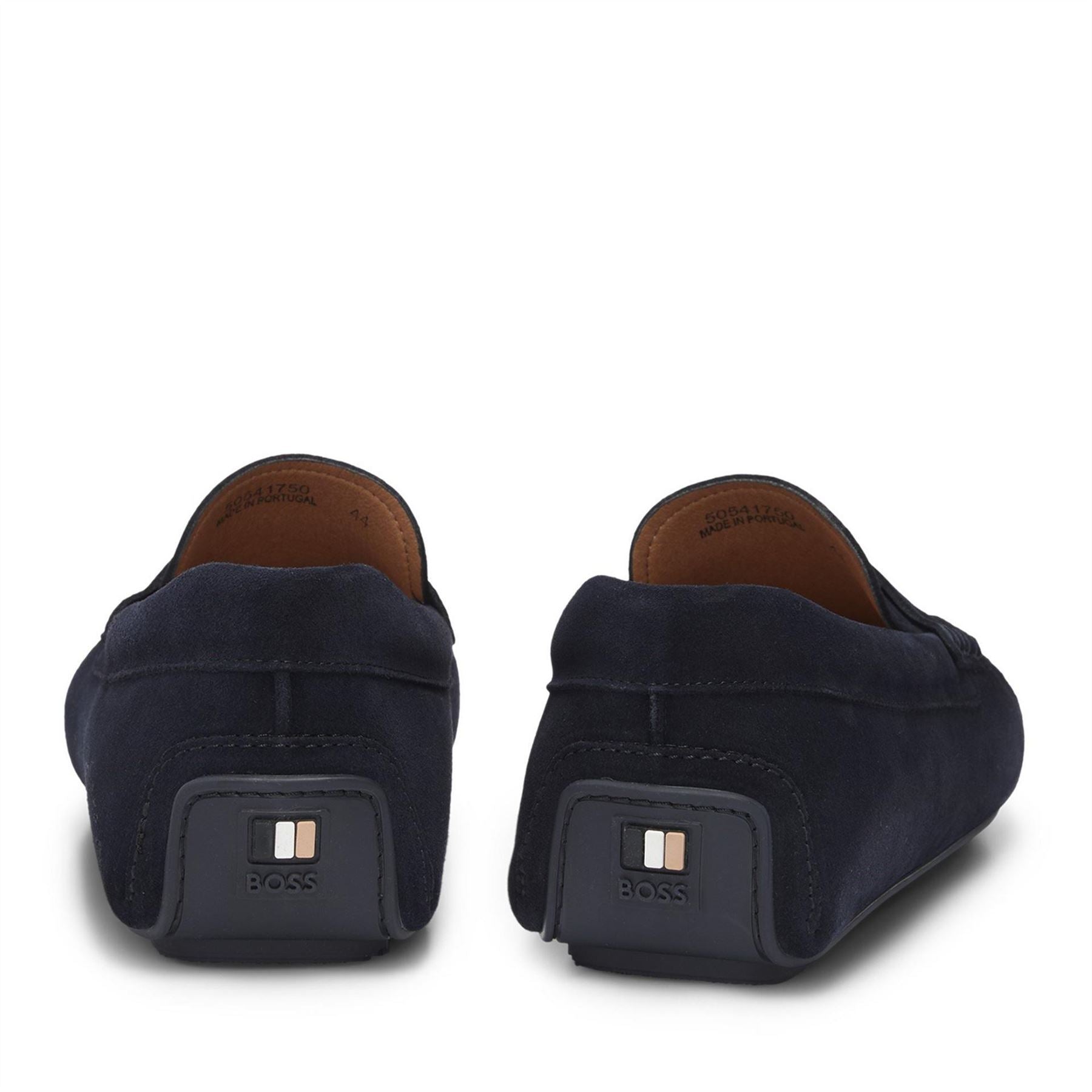 Boss Black Suede Loafers With Debossed Logo Detail