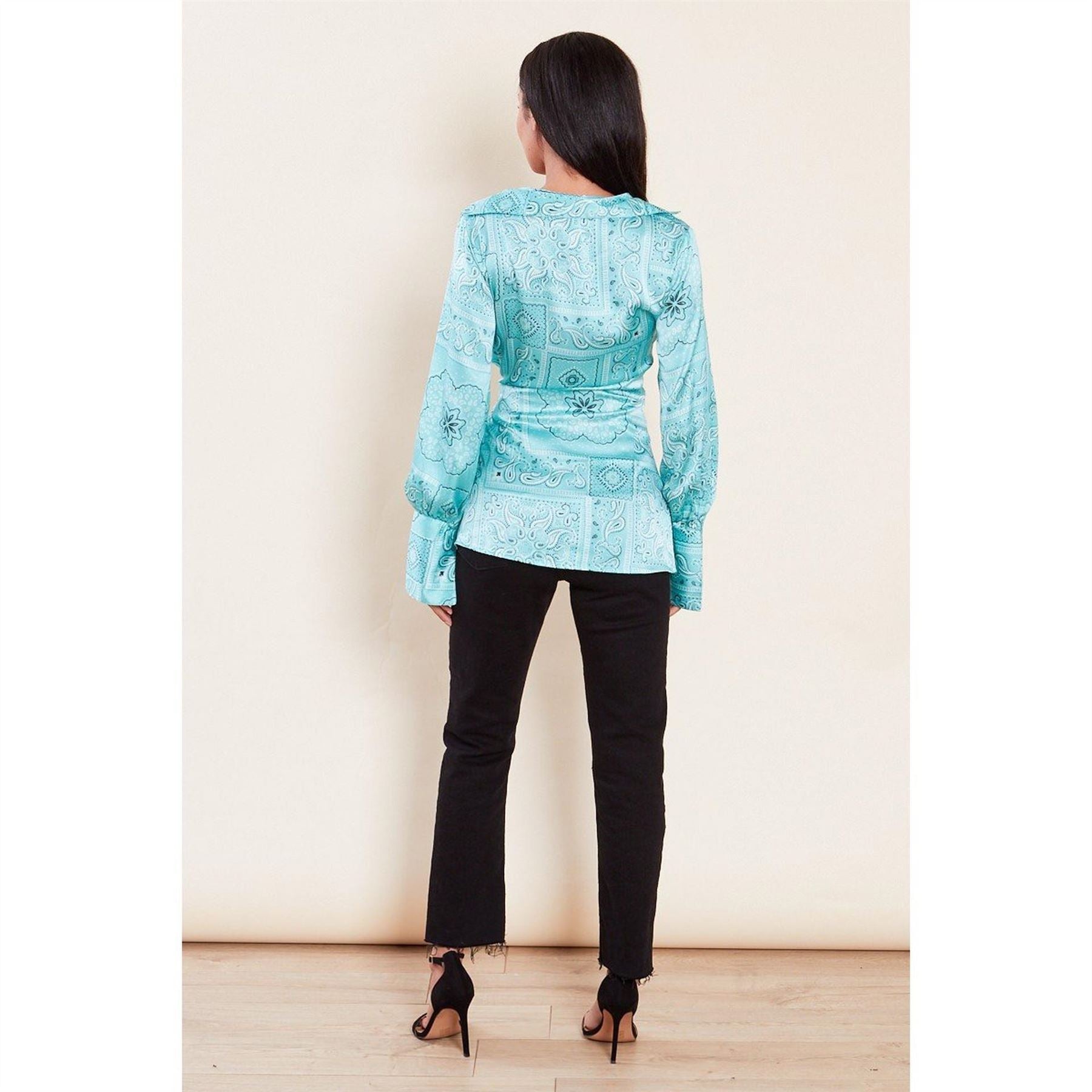 Influence Satin Long Sleeve Blouse