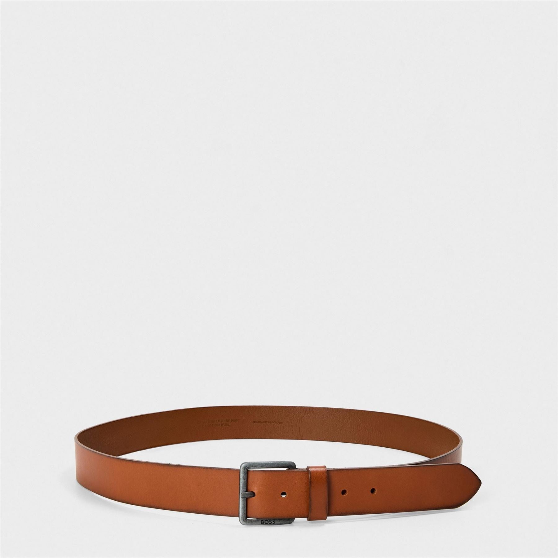 Boss Leather Belt with Metal Buckle