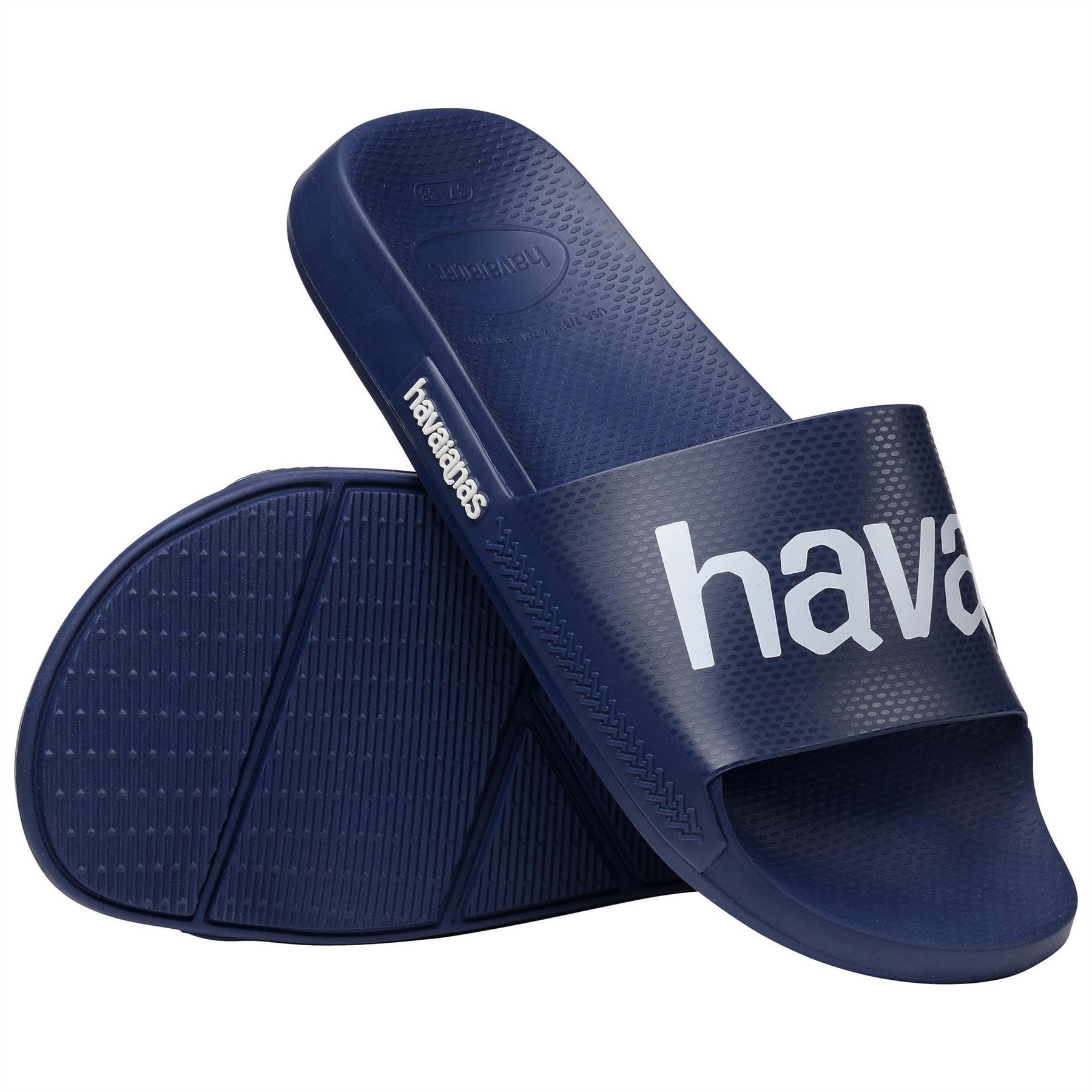 Havaianas Womens Hav. Slide Classic Logomania Black Flip Flops