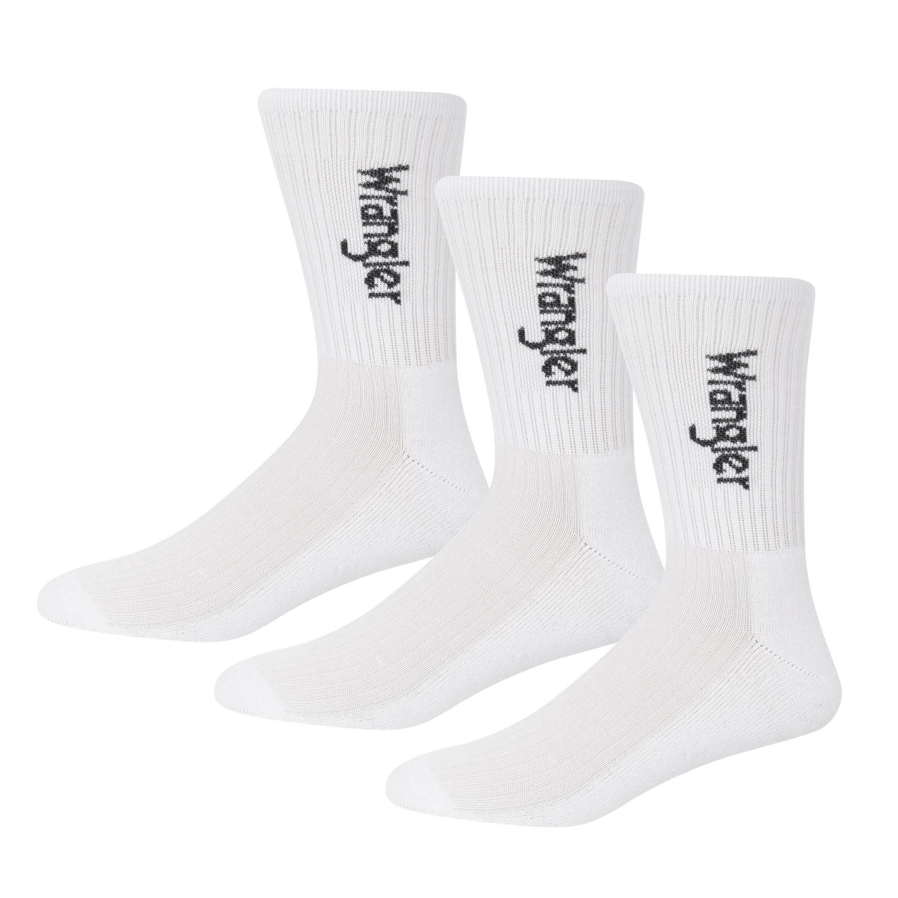 Wrangler Roger 3 Pack Lettering Crew Socks