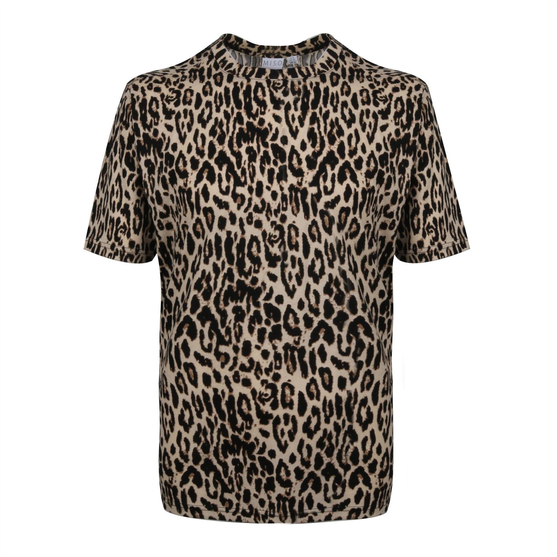 Miso Leopard All Over Print Regular Fit T-Shirt