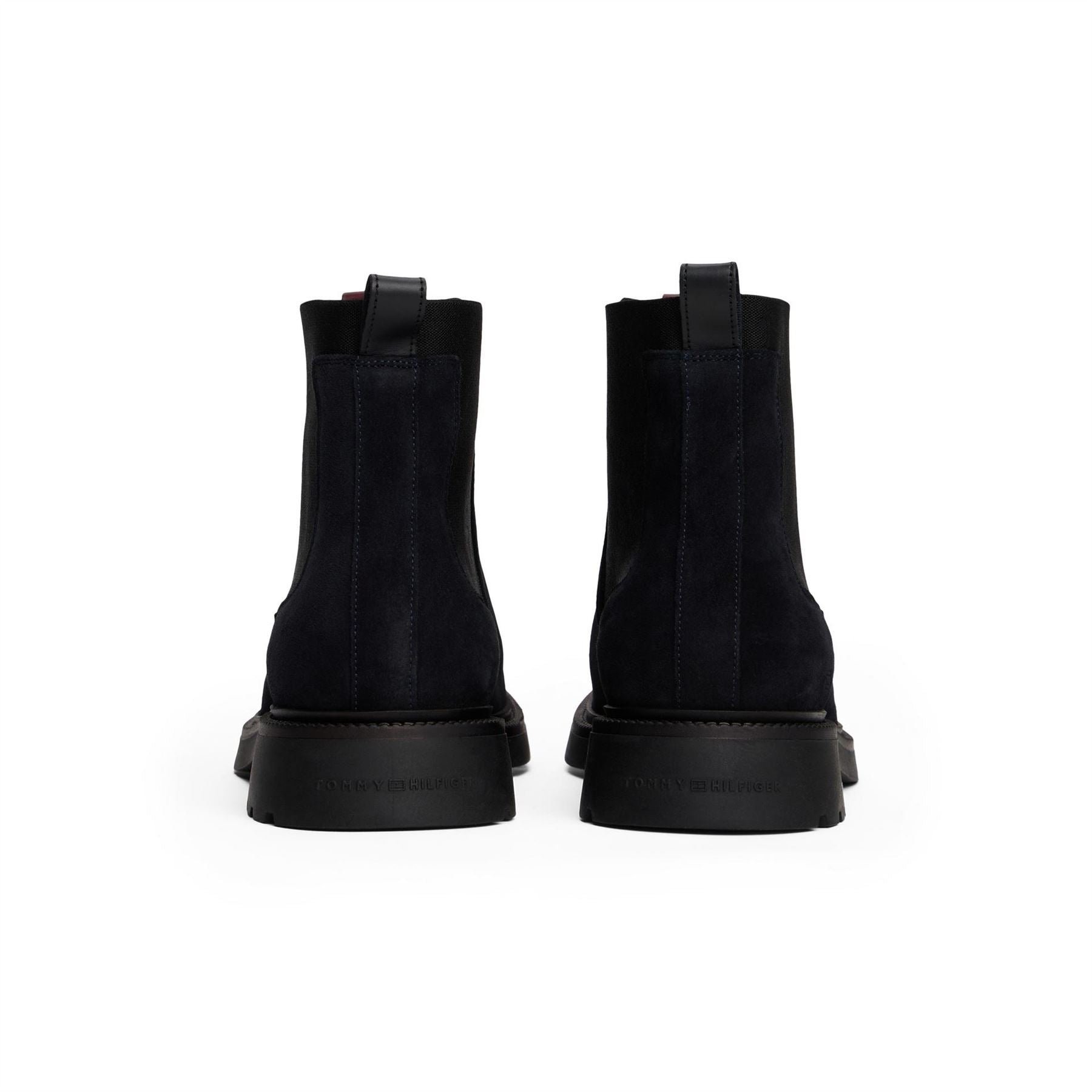 Tommy Hilfiger Suede Chelsea Block Heel Boots