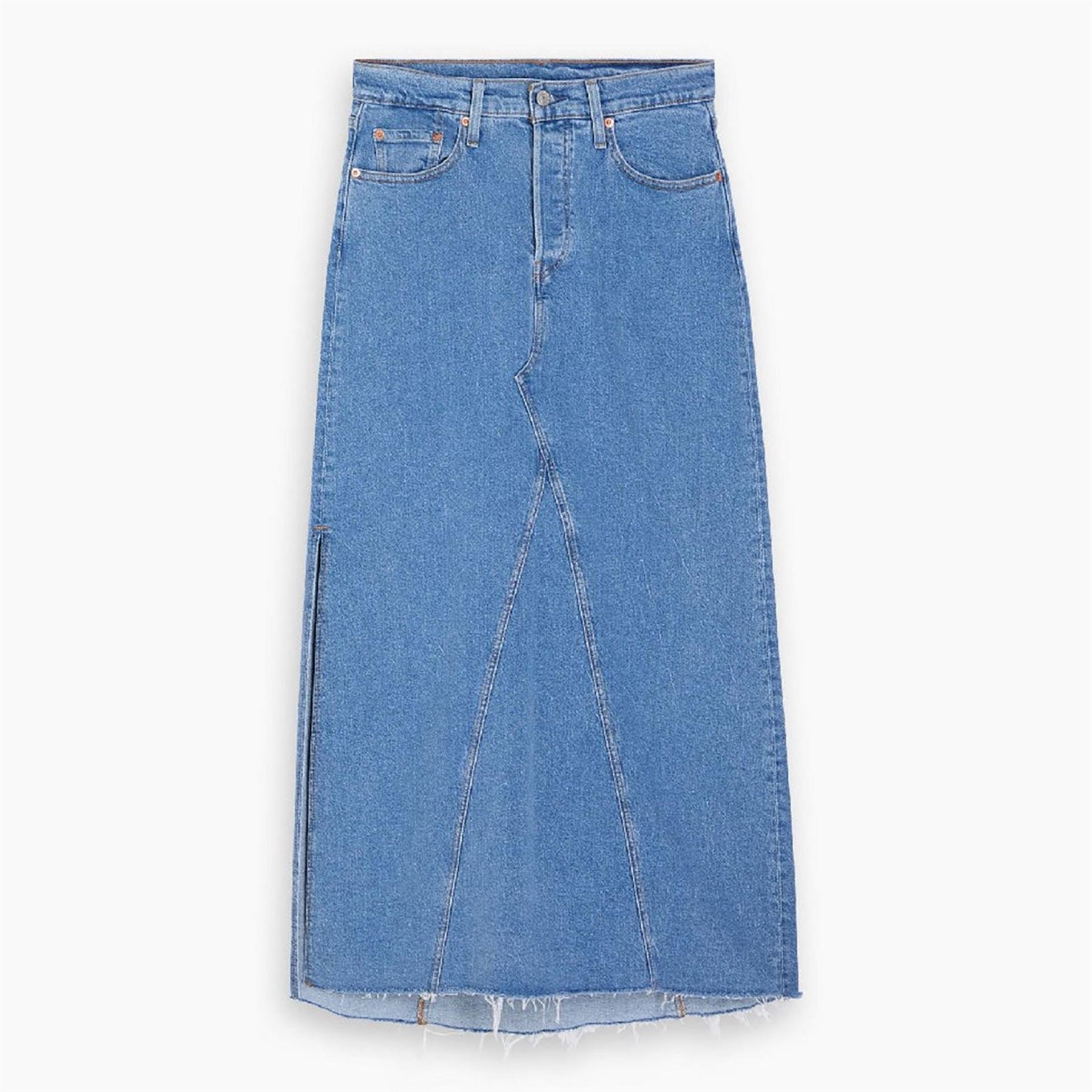 Levis Long Slit Denim Skirt