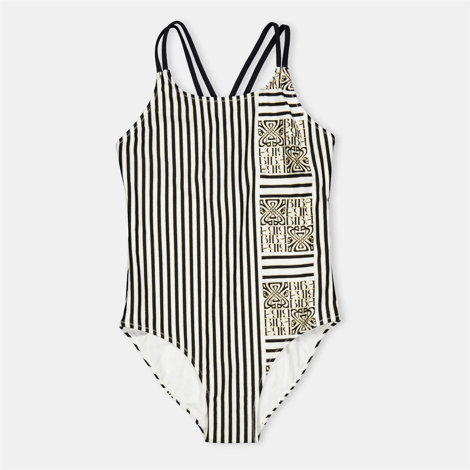 Biba Cross Back Stripe Patterned One-Piece Swimsuit