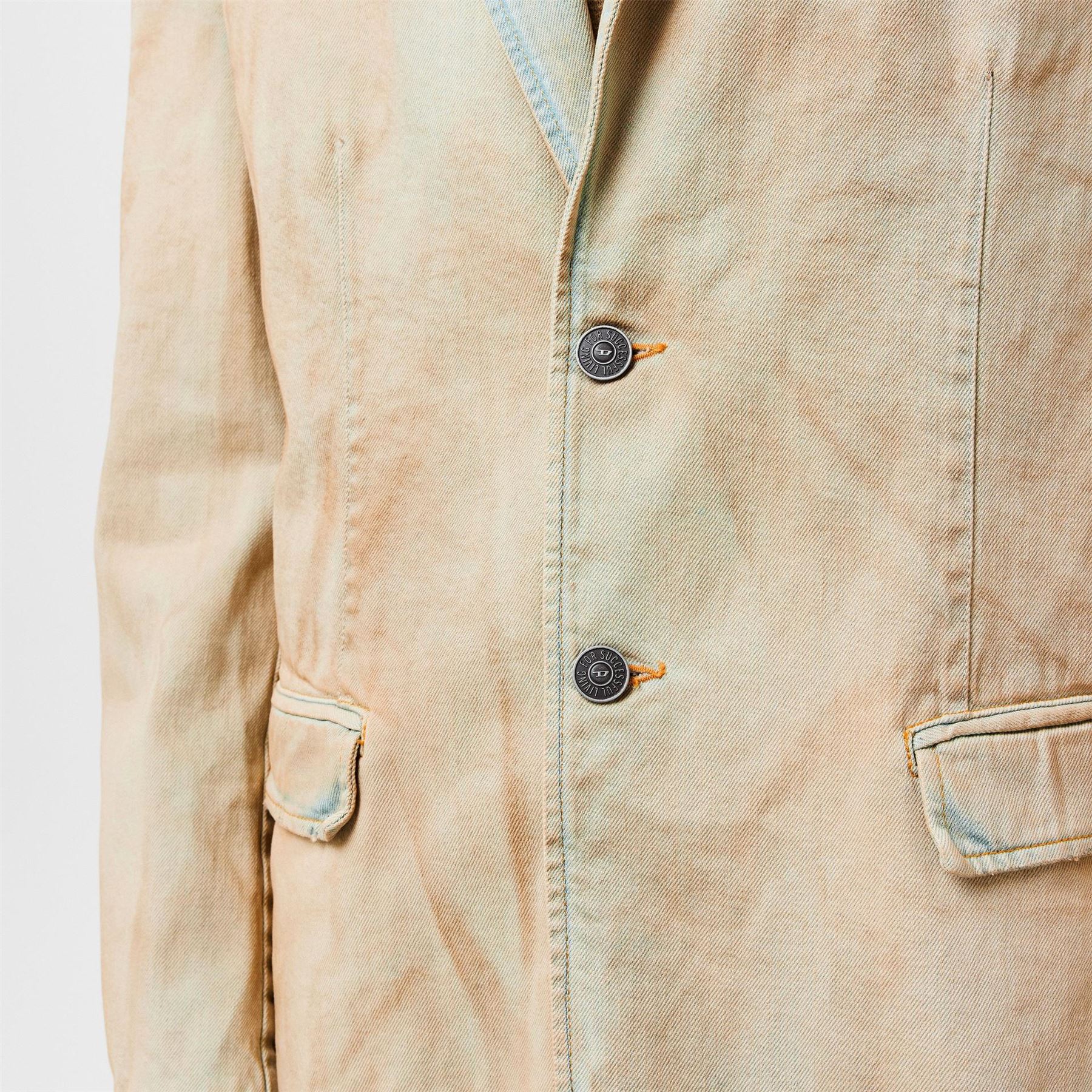 Diesel Structured Button Front Denim Jacket