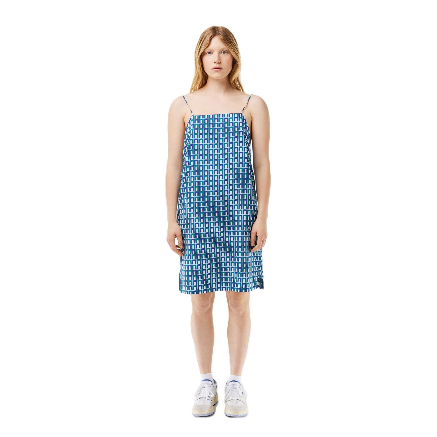 Lacoste Spaghetti Strap Mini Slip Dress
