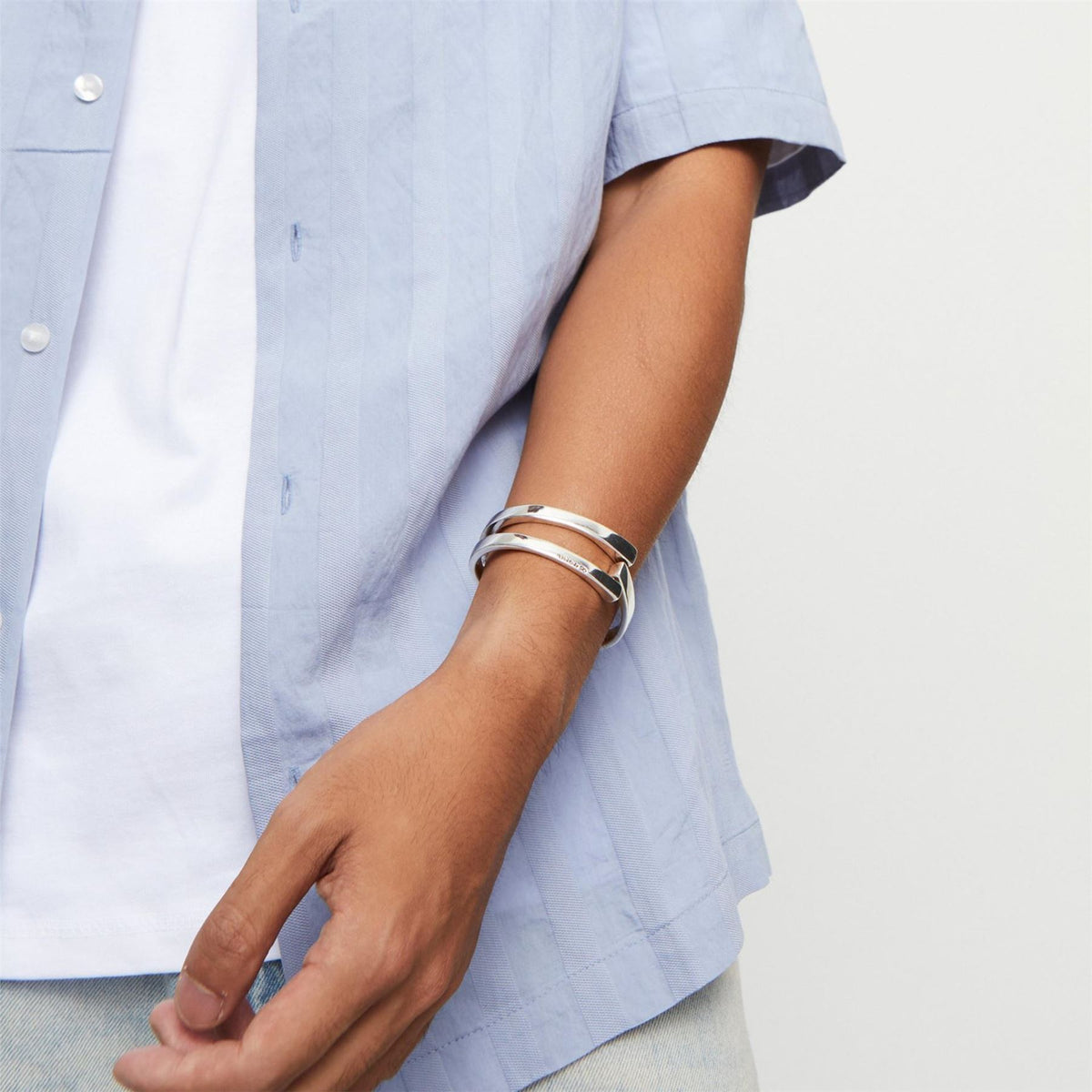 UNOde50 Sterling Silver Plated Rigid Bracelet