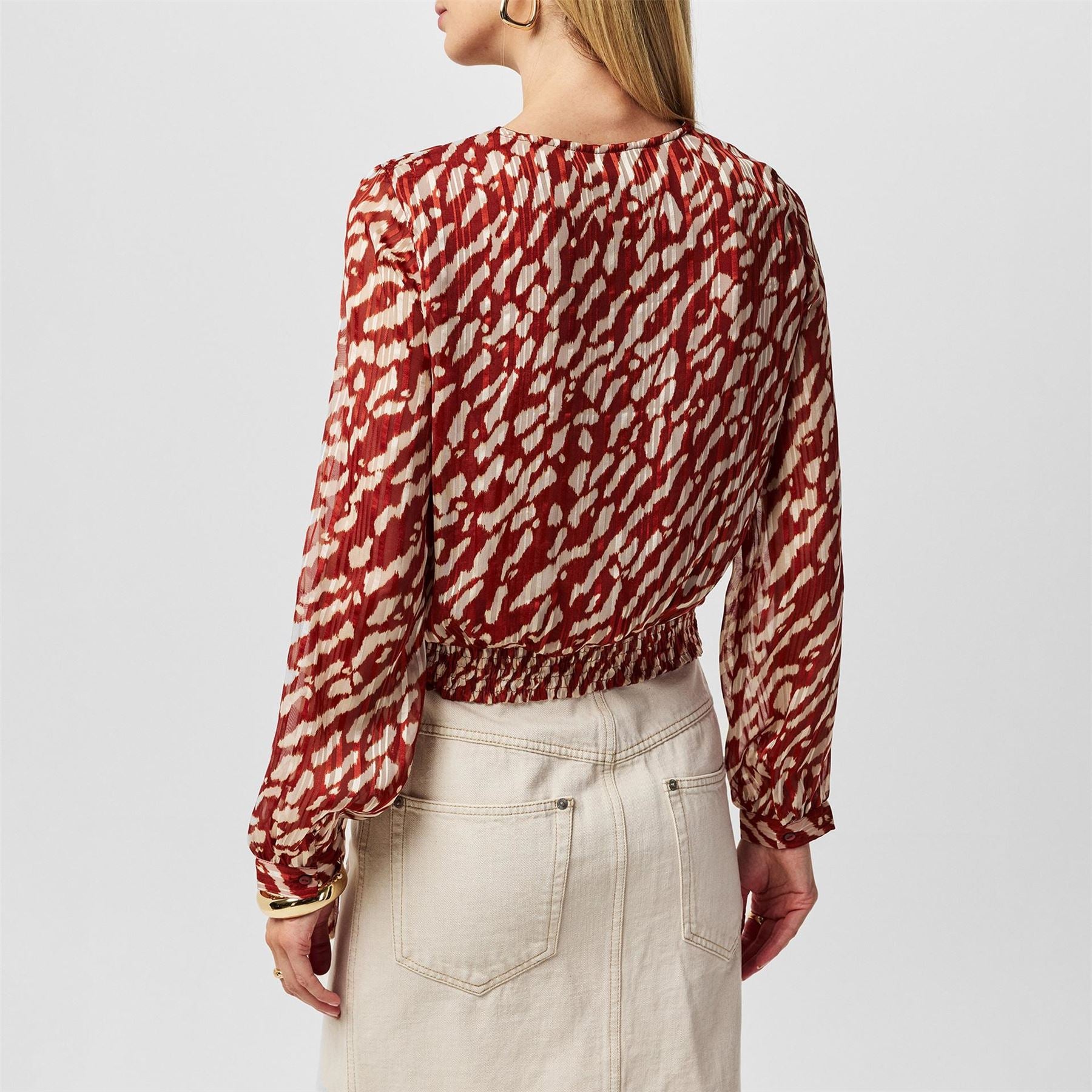 Vero Moda Rie Wrap Long Sleeve Blouse