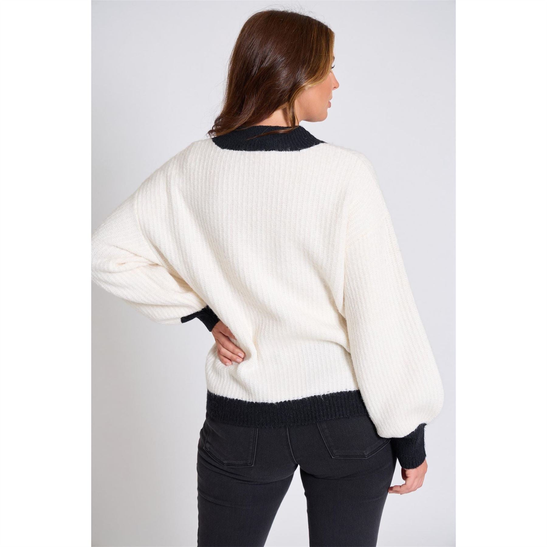 Be You Asymmetrical V-Neck Long Sleeve Sweater