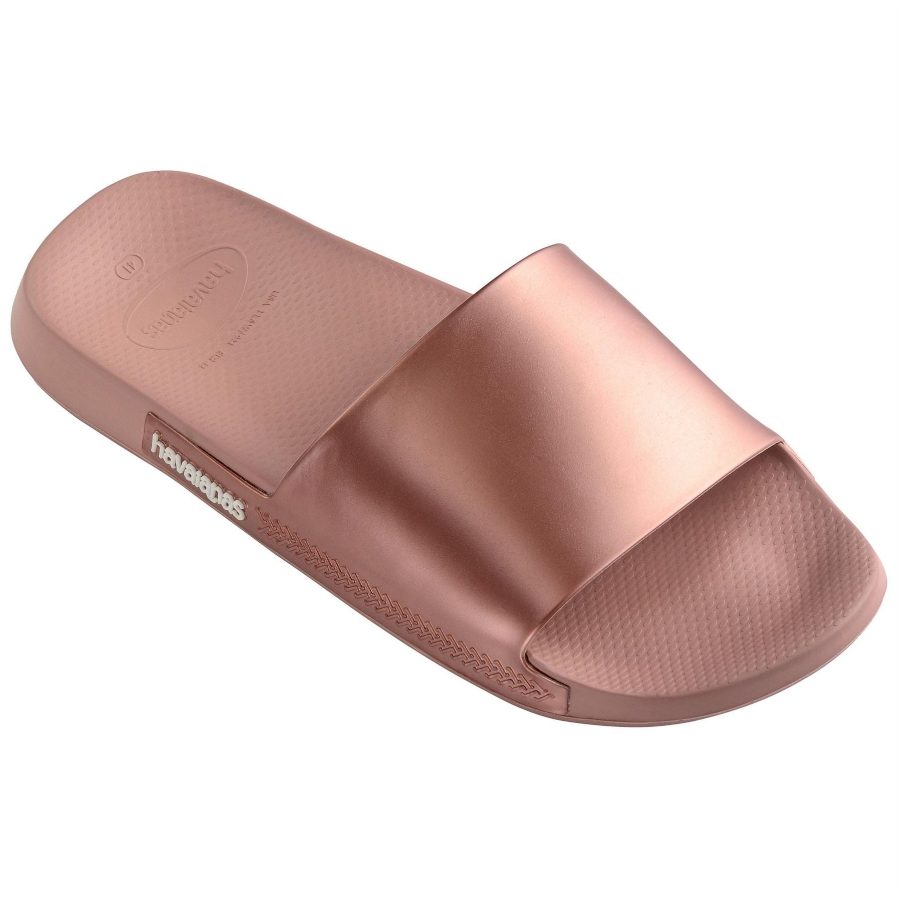 Havaianas Solid Patterned Open Toe Slide Sandals