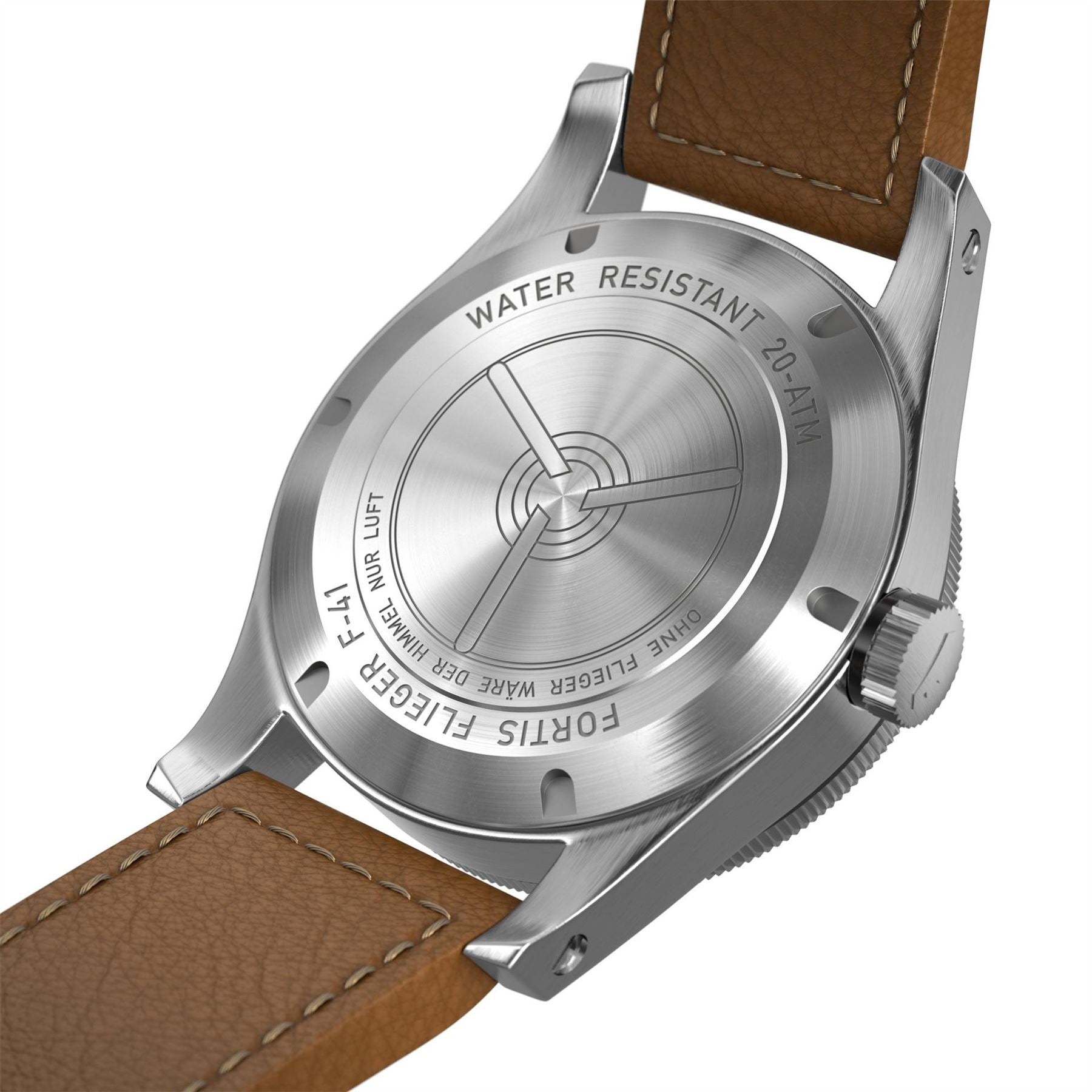 Fortis Flieger Stainless Steel Leather Strap Auto Analogue Watch