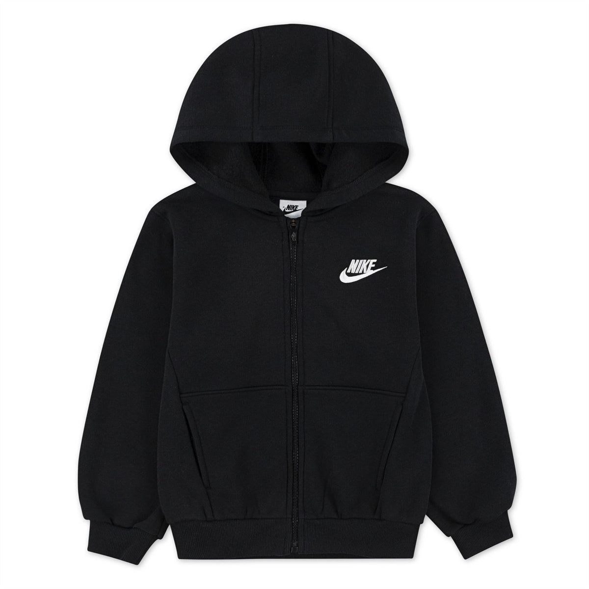 Nike Hooded Neck Ribbed Cuff Bomber Collared Jacket