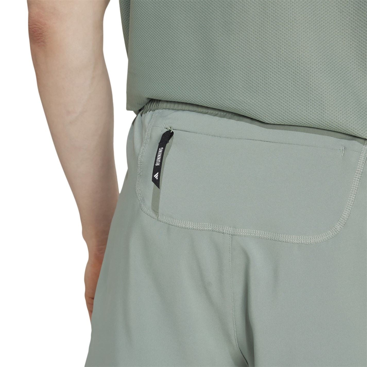 adidas Mens Own The Run 3 Stripes 2 In 1 Shorts