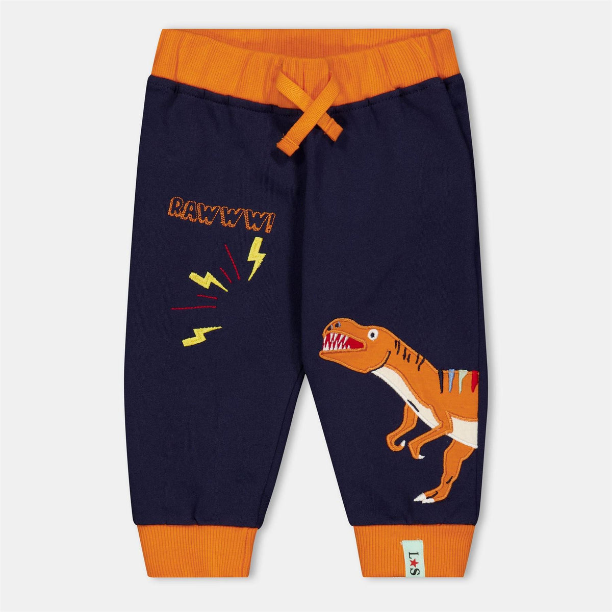 Lilly and Sid Rawr Dino Closed Hem Fleece Joggers