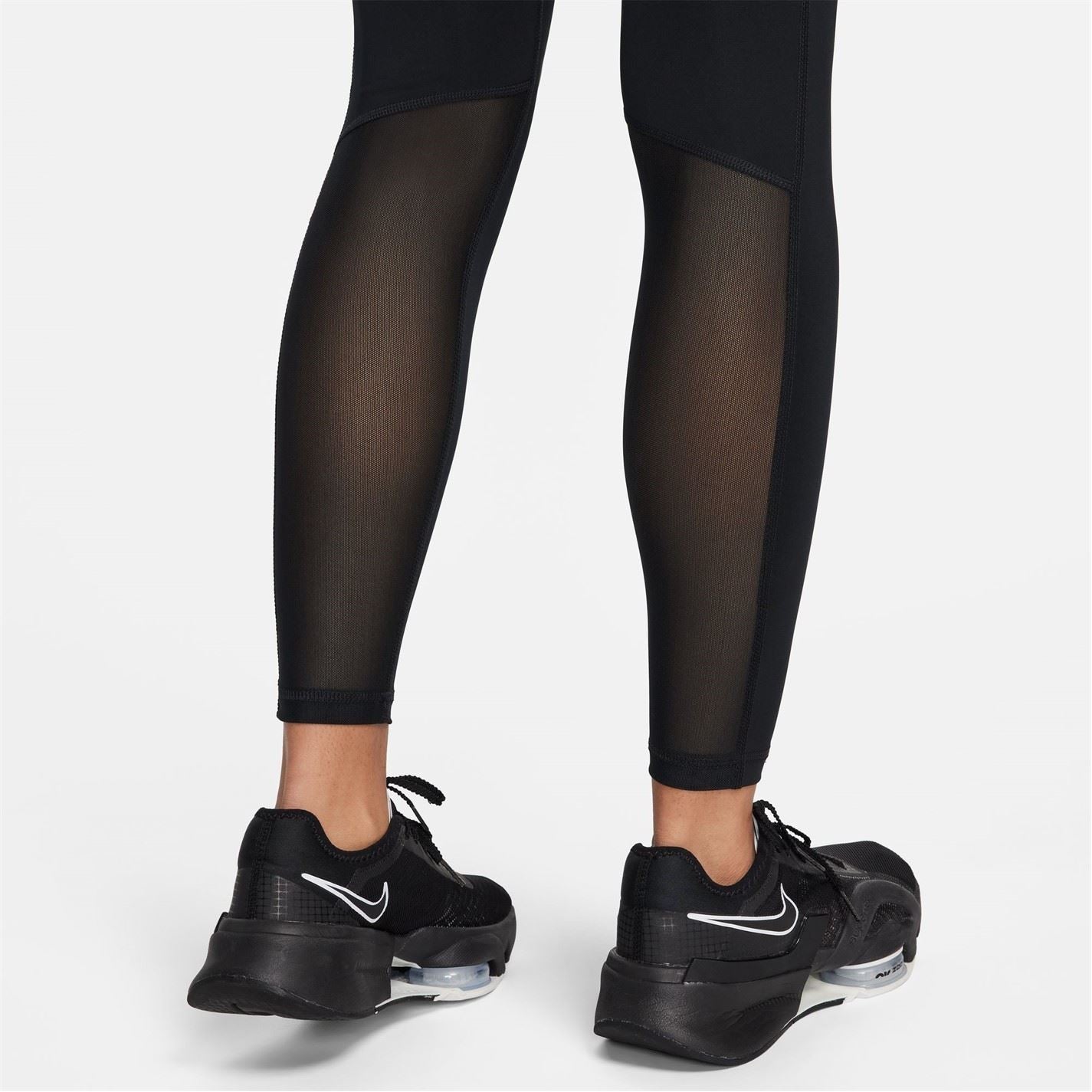 Nike Womens Pro Mid Rise Mesh Panelled Leggings