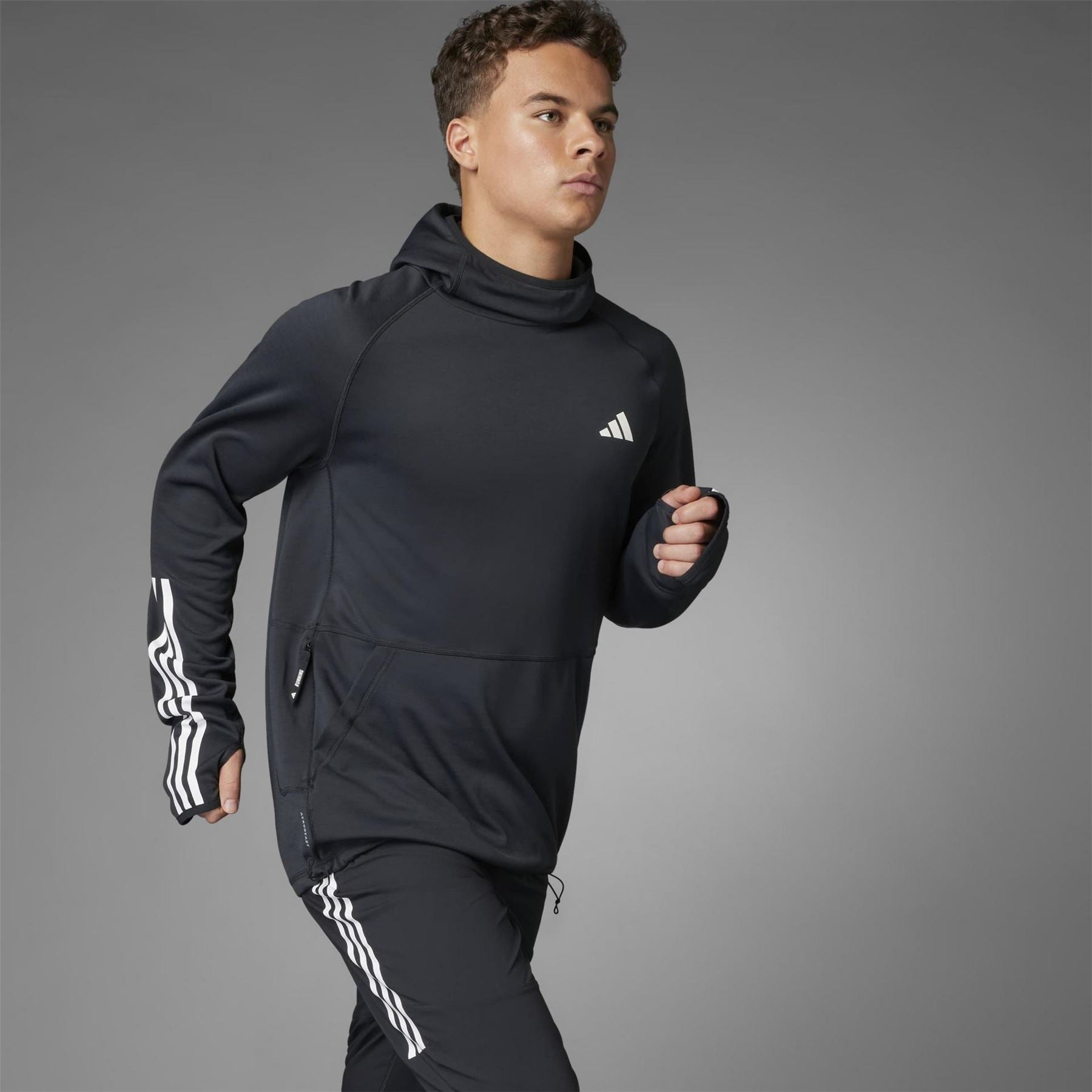 adidas Hooded Neck Raglan Sleeve Sweatshirt