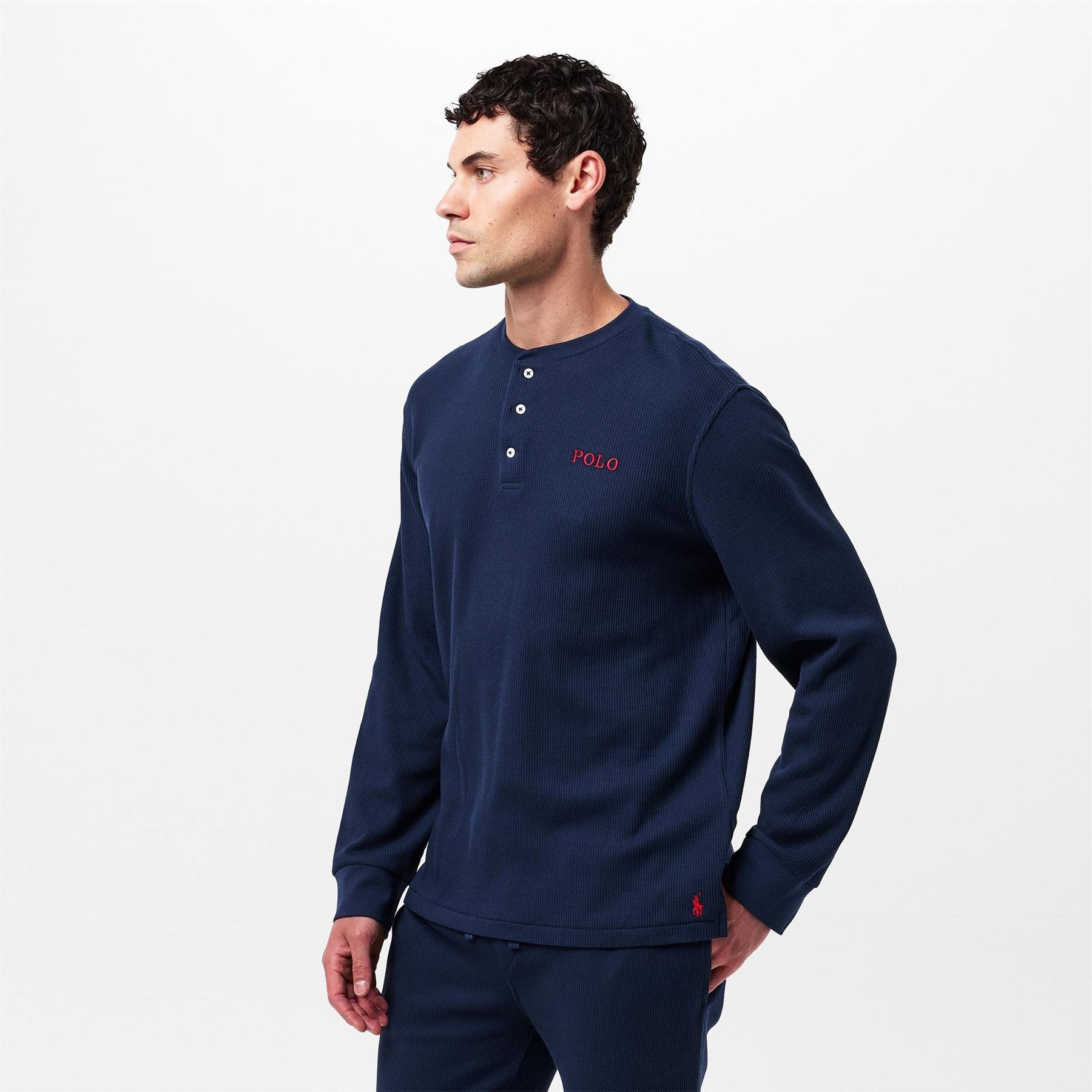 Polo Ralph Lauren Waffle Henley Long Sleeve T-Shirt