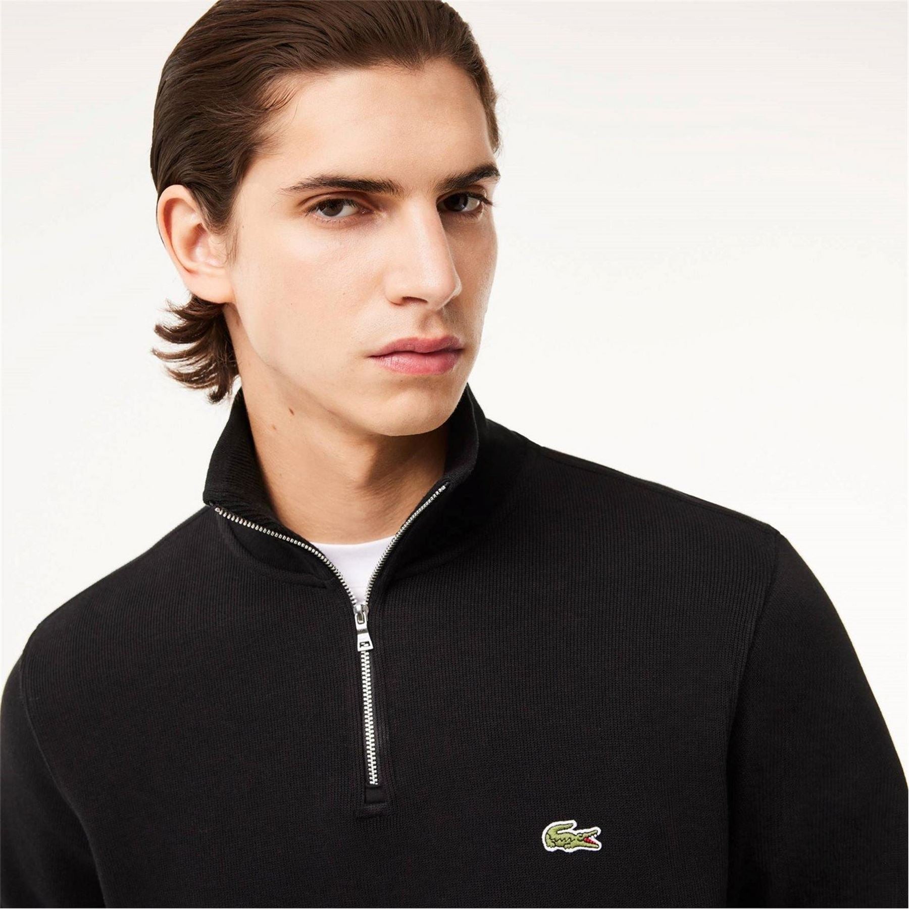 Lacoste Quarter Zip Fleece Top