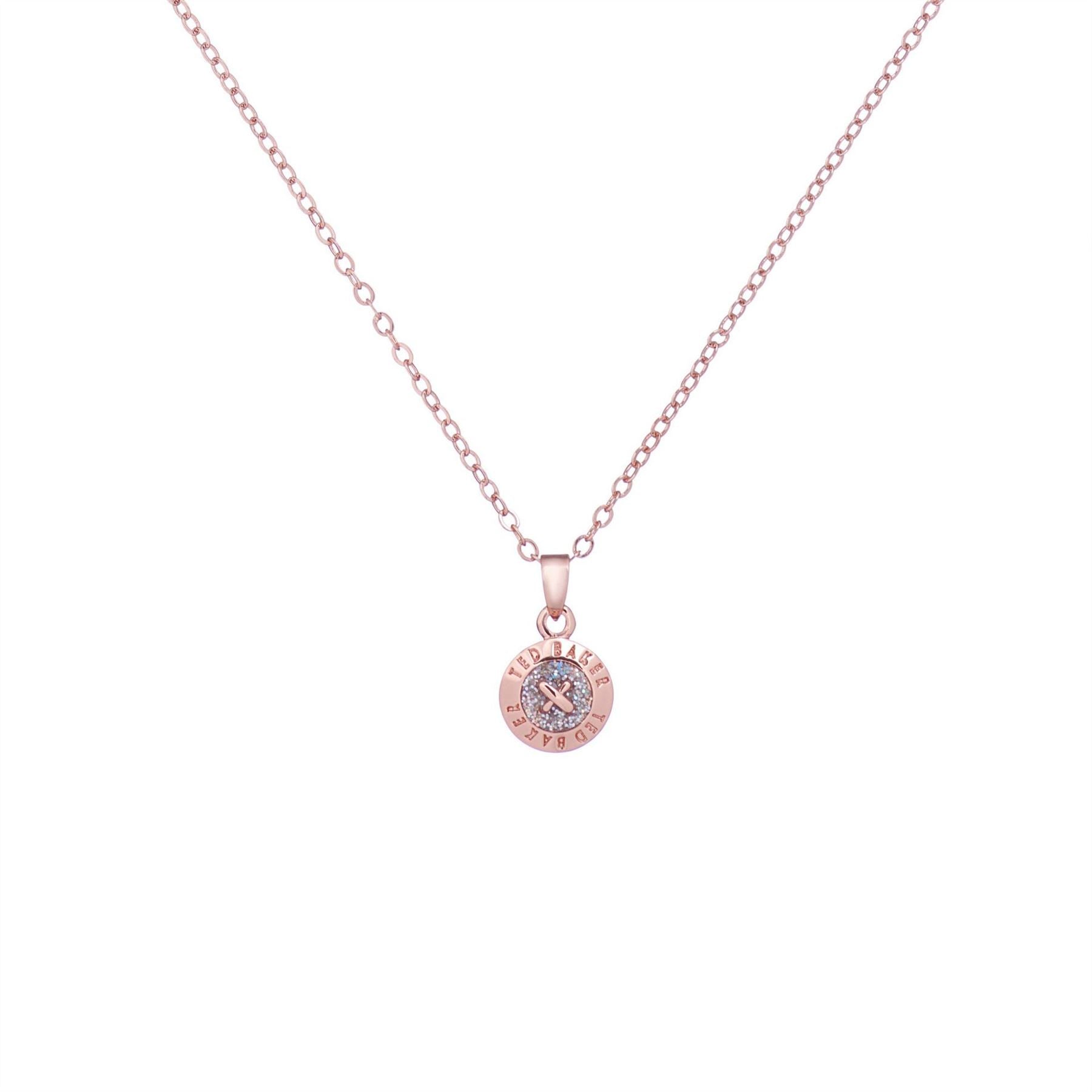 Ted Baker Elvina Pendant Necklace with Engraved Chain
