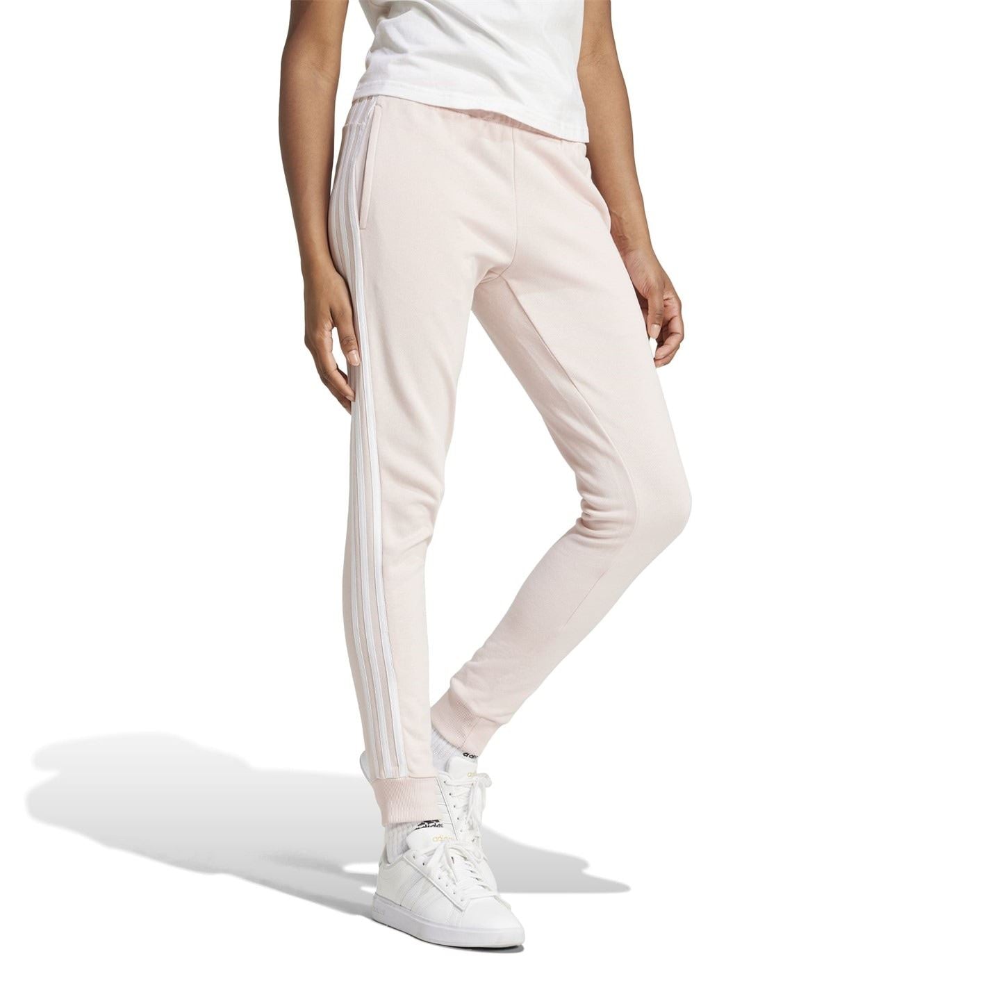 adidas Womens Essentials 3 Stripes Pants Slim