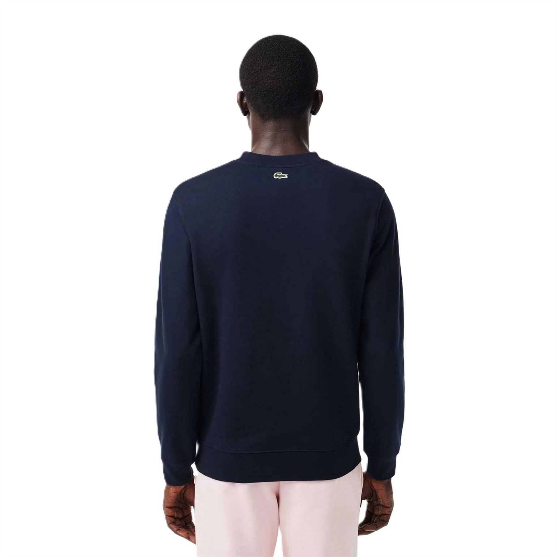 Lacoste Crocodile Print Lacoste Lettering Crew Neck Sweatshirt