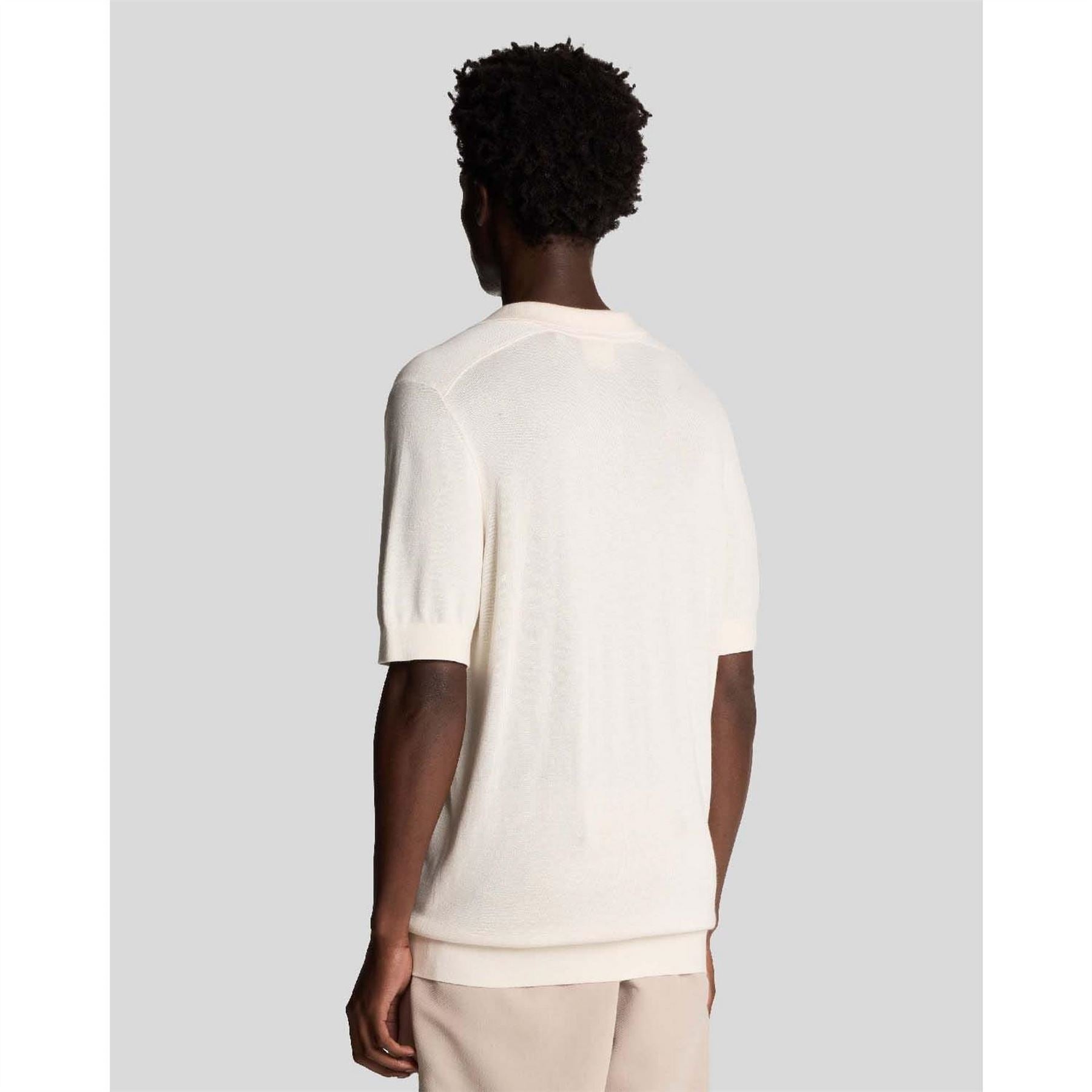 Lyle and Scott Tipped Knitted Polo Shirt
