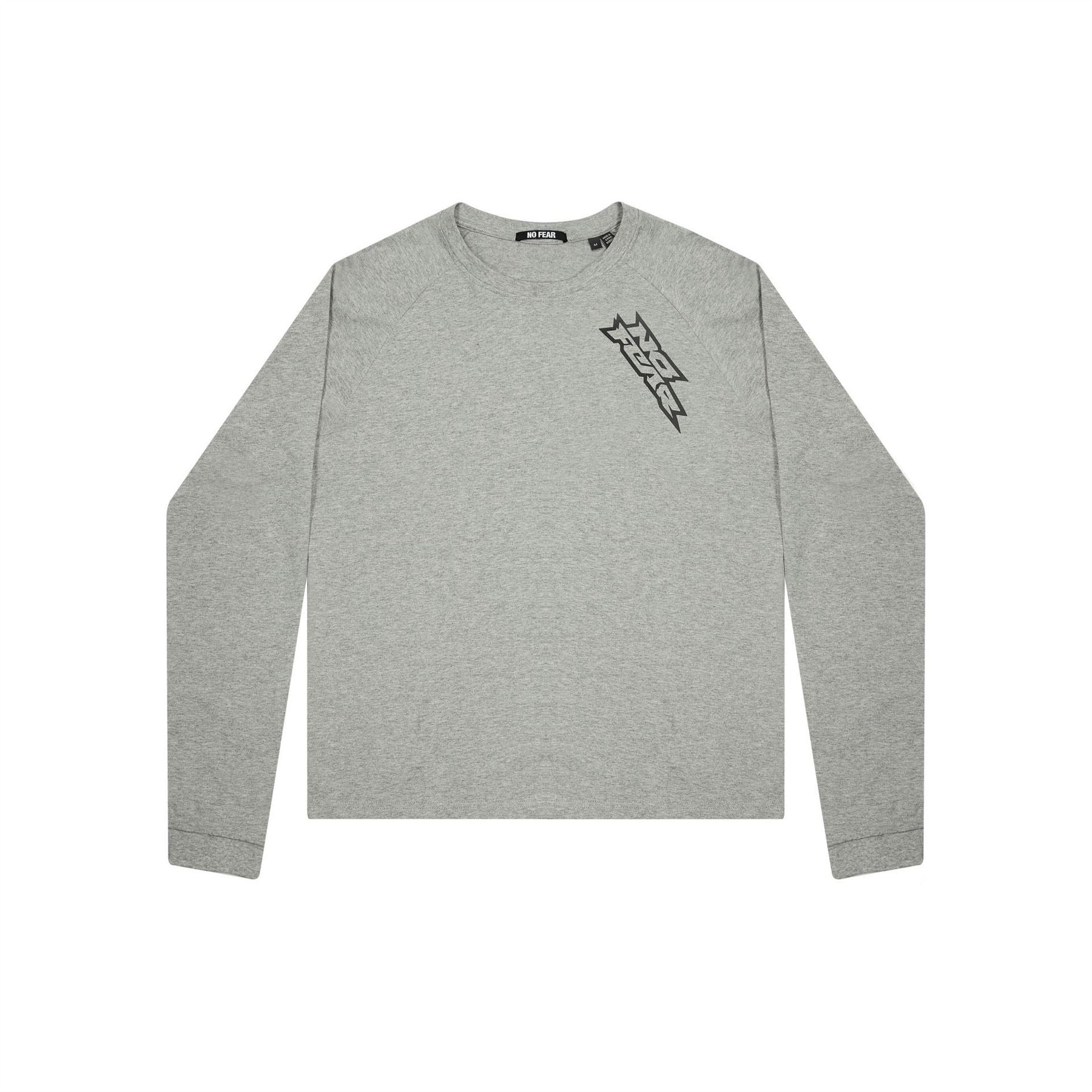 No Fear Crew Neck Long Sleeve Baseball T-Shirt